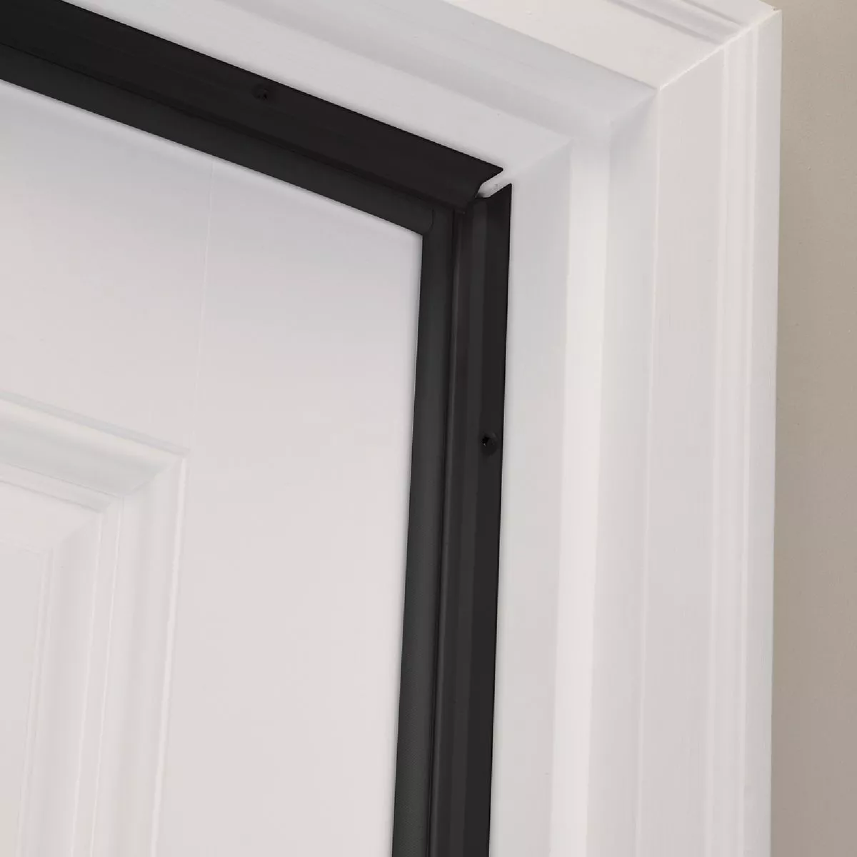 M-D Building Products 36 In. x 84 In. Black Flat-design Aluminum and Vinyl Screw-on Top and Sides Door Seal Kit
