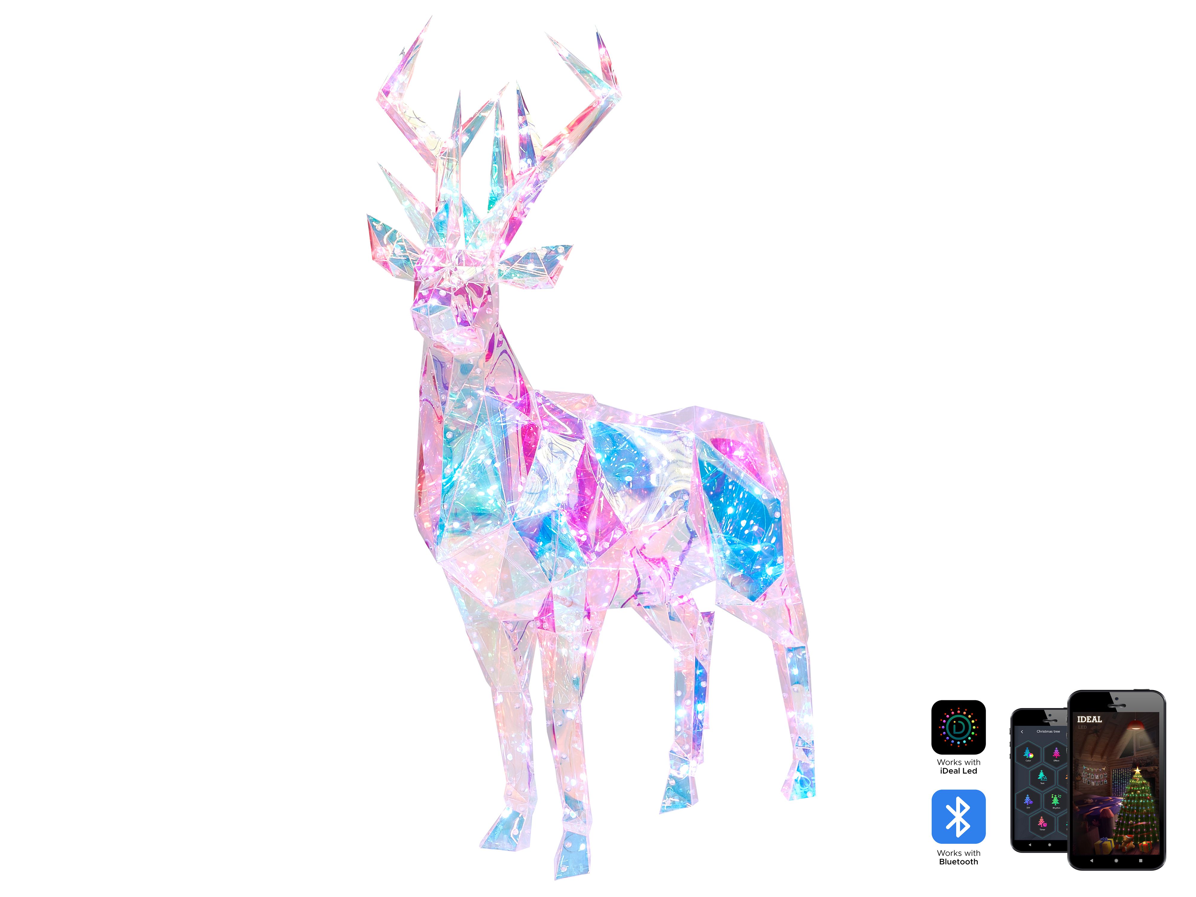 Outdoor Decoration Smart LED with App POLARIS Reindeer 90 cm Multicolour