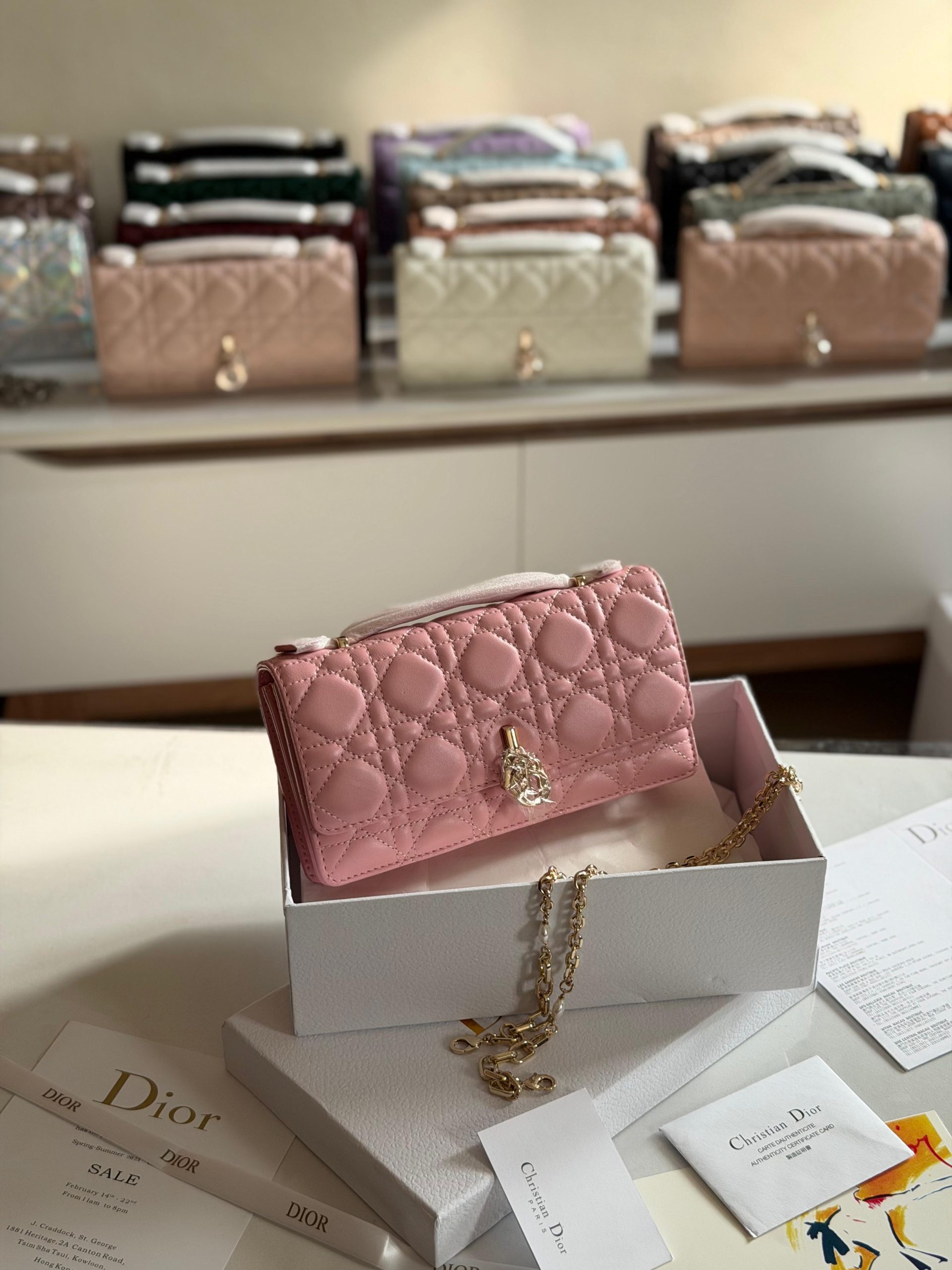Christian Dior Lambskin Cannage Mini My Dior Bag In Dubai