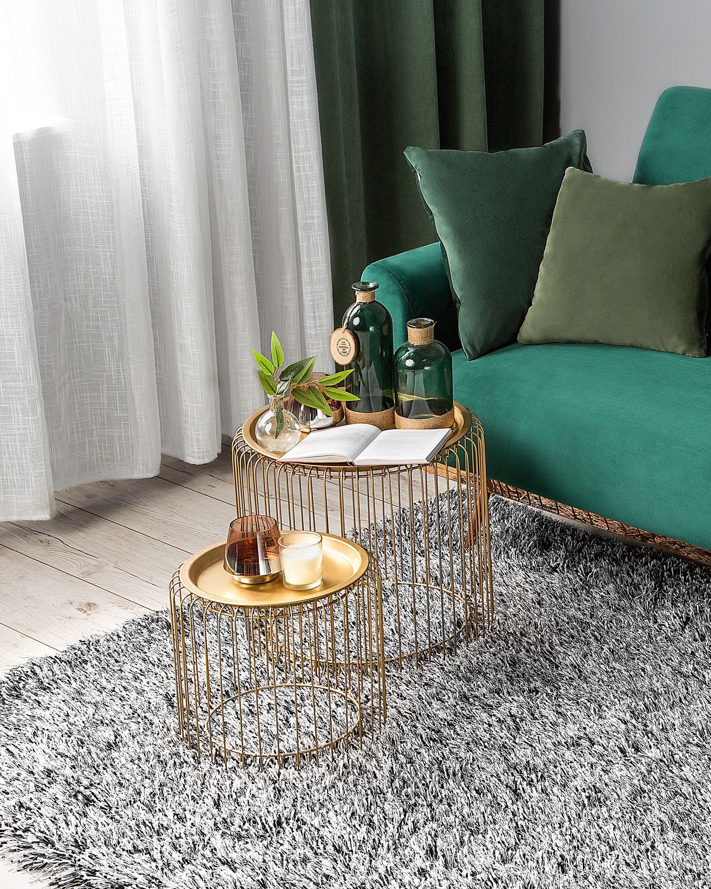 Shaggy Rug CIDE Black/ White 160 x 230 cm