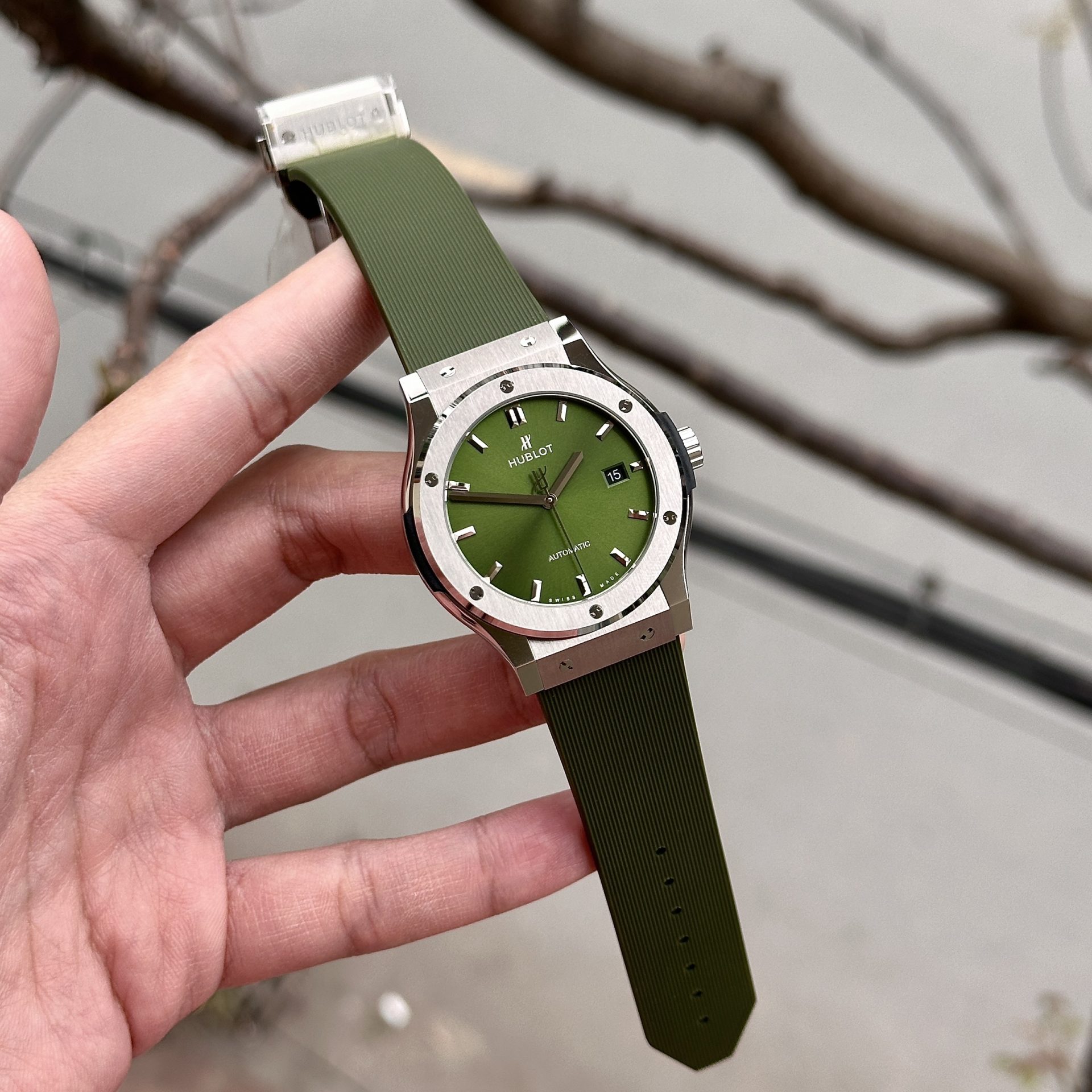 Hublot Replica 11 Watch Classic Fusion Green Dial Factory JJ+ 42mm - Elite Watch Atelier