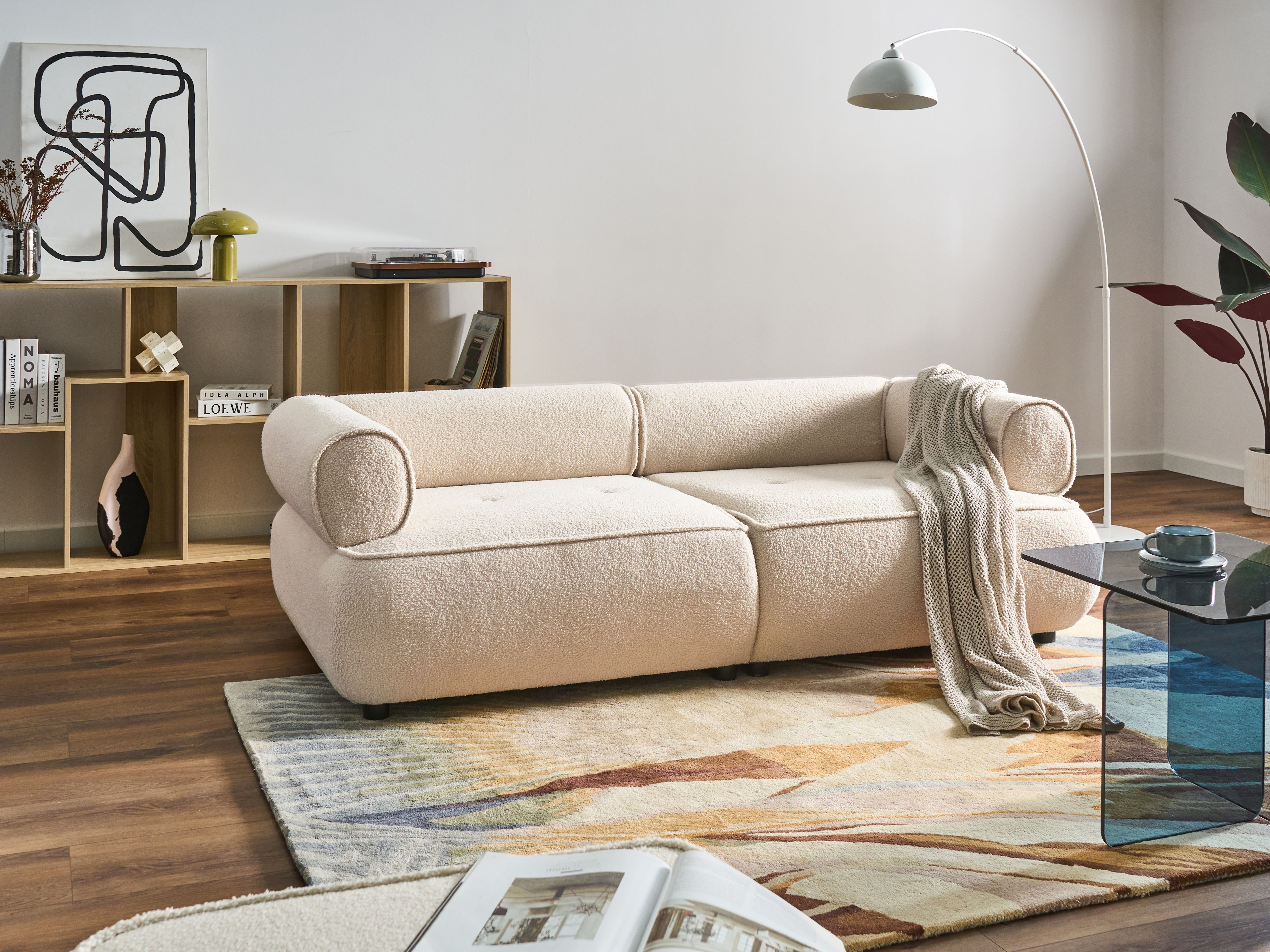 Sofa 3 Seater SALLA Boucle Off-White