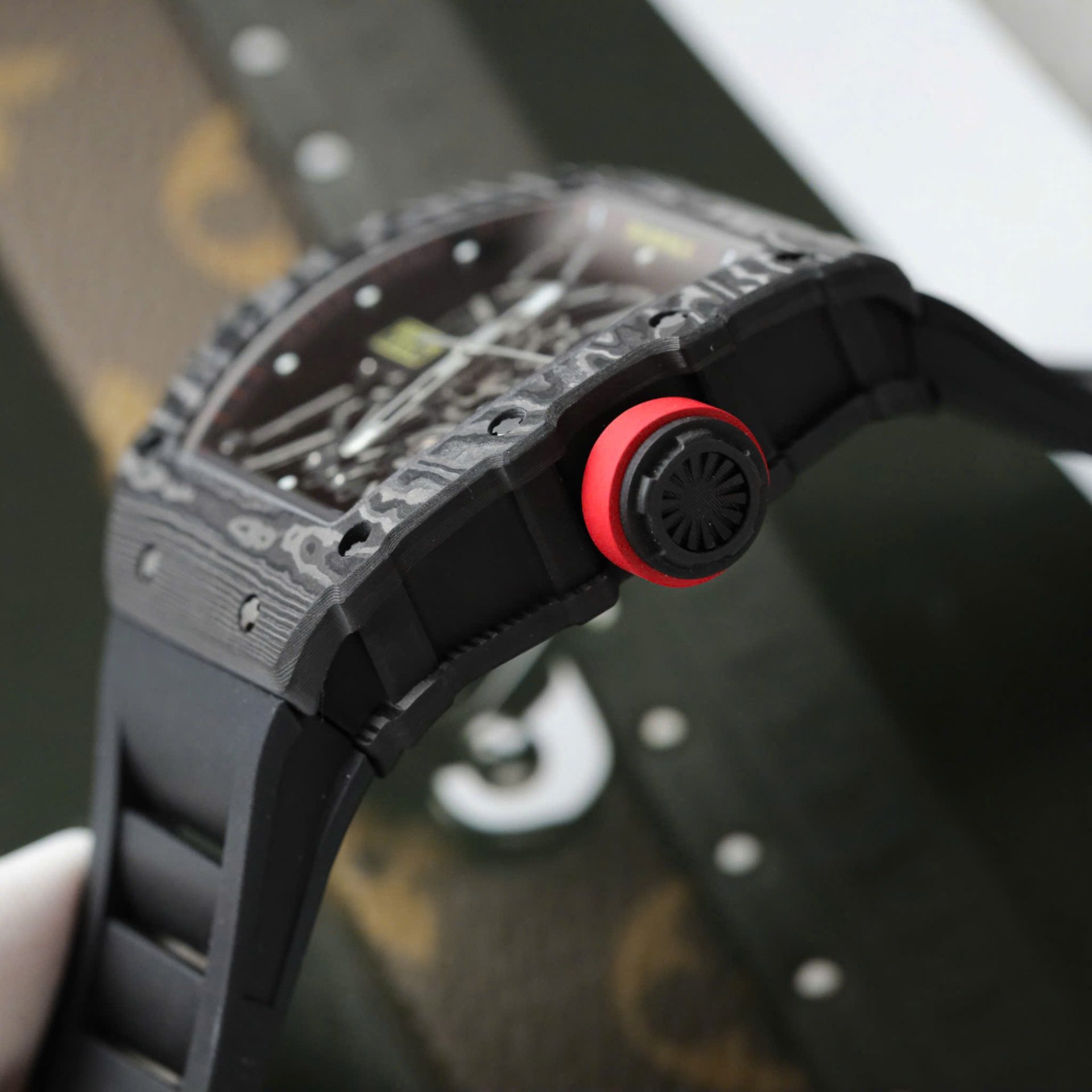 Richard Mille Rm35-02 Black Copies Watches Carbon Super Light ZF Factoy 44mm - Top club