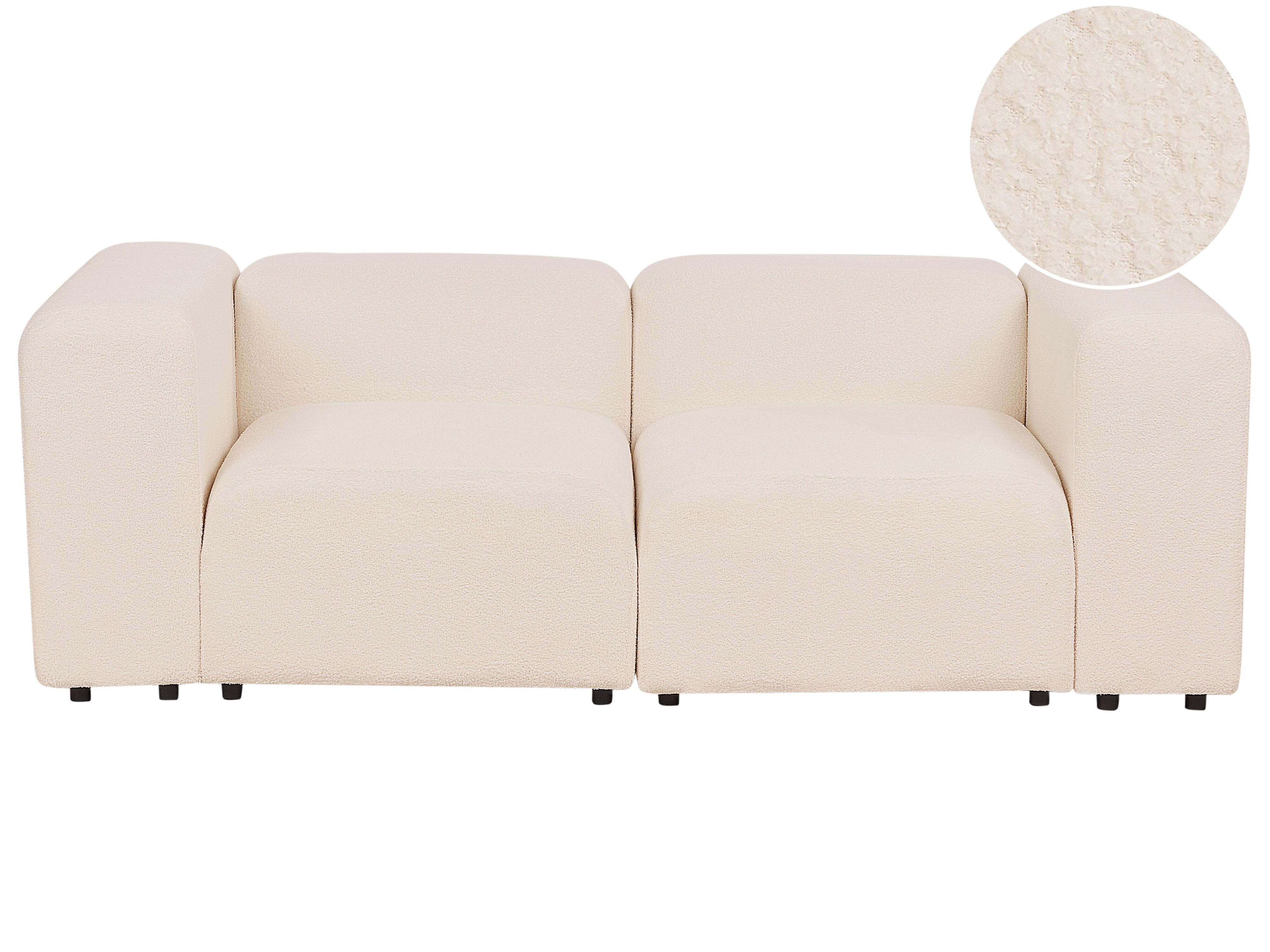 Modular Sofa 2 Seater FALSTERBO Boucle Light Beige