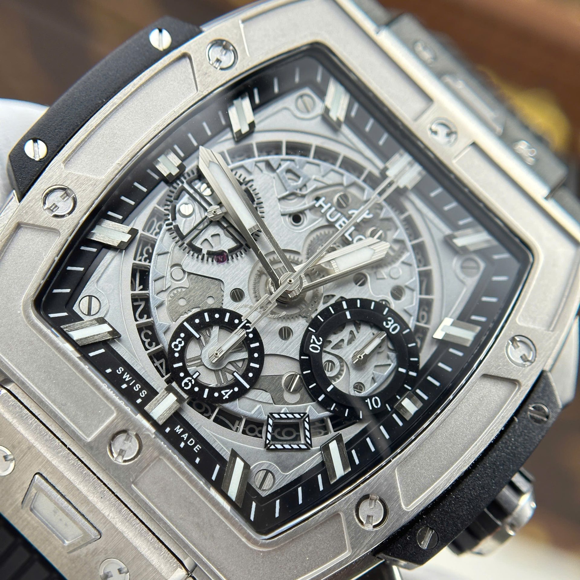 Hublot Spirit Of Big Bang Titanium Replica Watch Rubber Strap BBF Factory 42mm - Top club