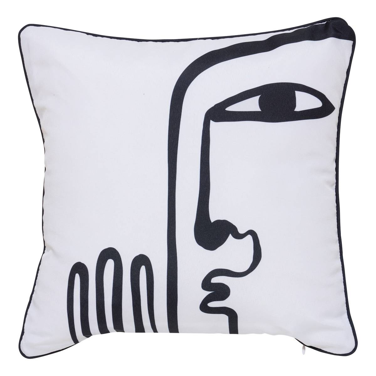 "Nolan" Outdoor Cushion Cover 40 x 40 cm, Polyester, White and Black