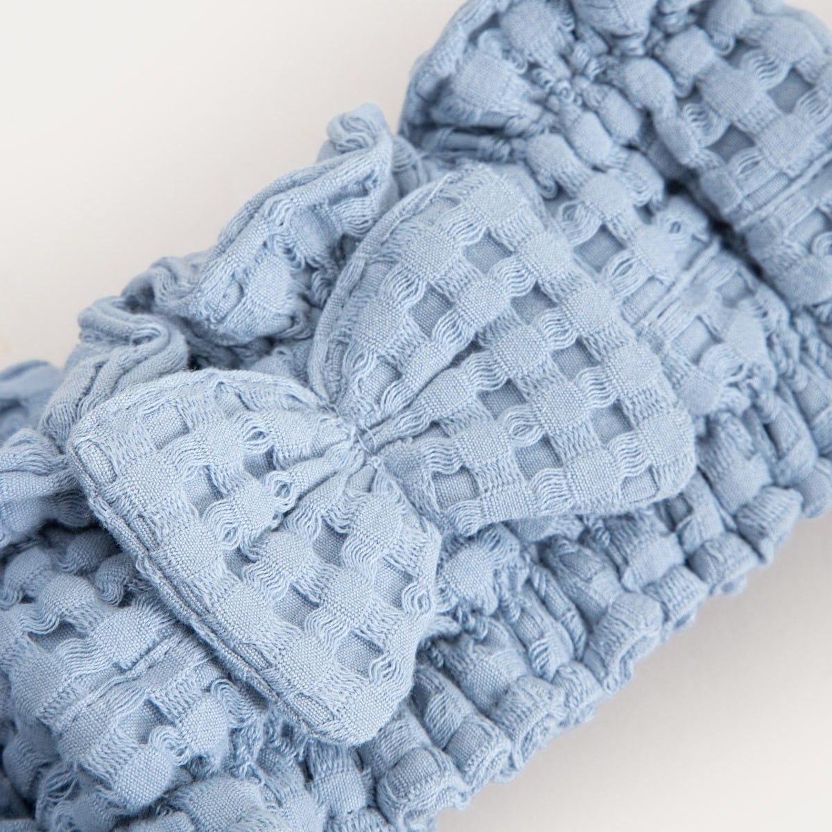 Zestaw opaska i turban VAFFEL beżowe 10x23 cm