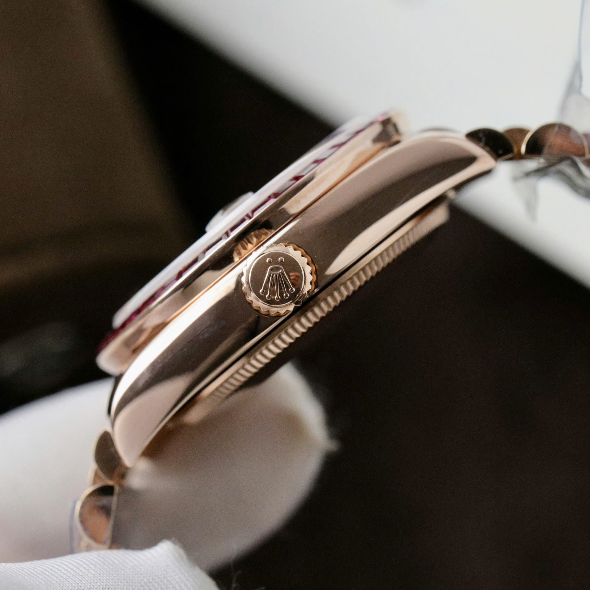 Rolex DateJust Women Custom Gold Wrapped + Ruby Baguette + Diamonds Moissanite 31mm - Top club