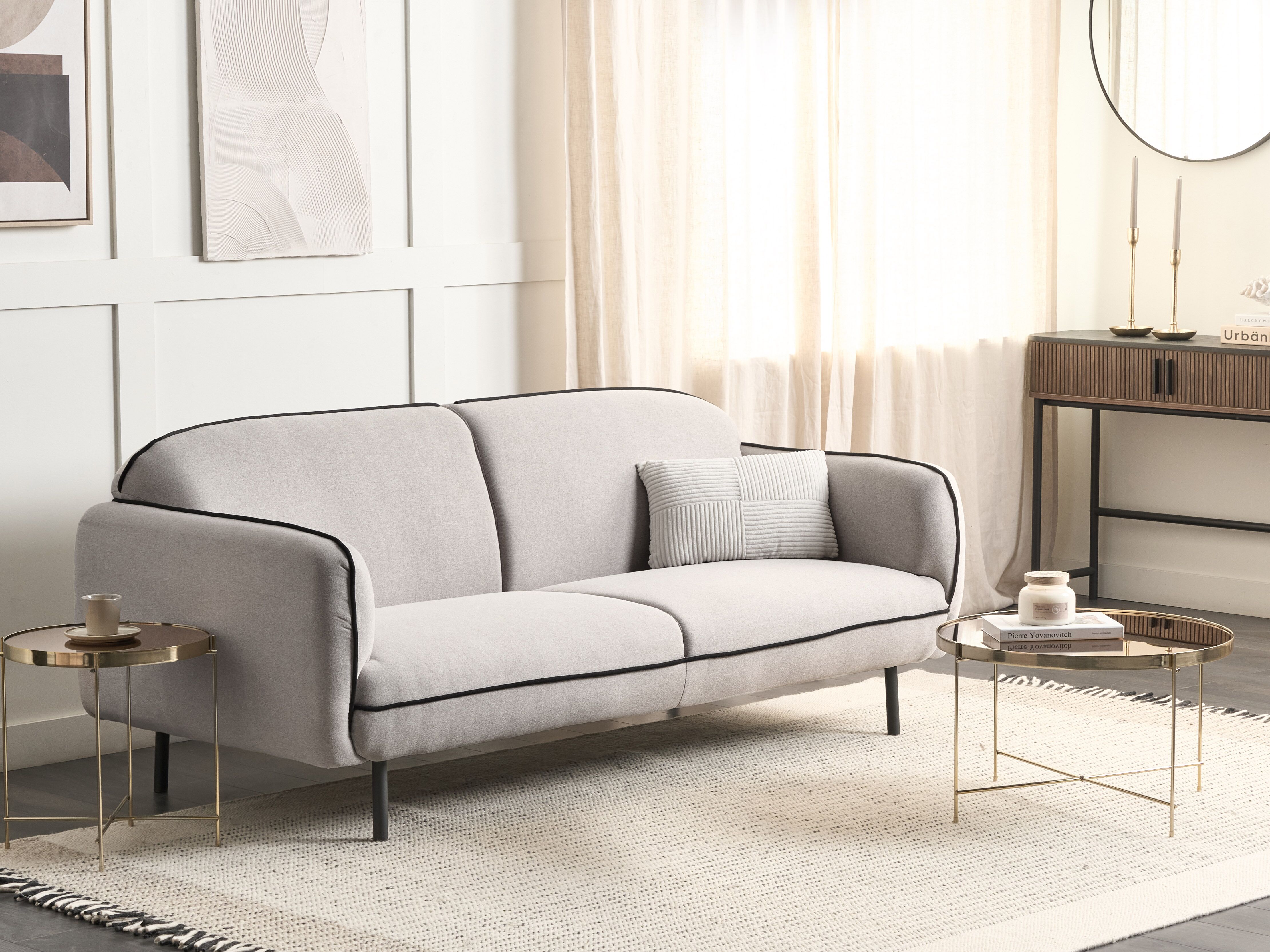 Sofa 3 Seater TONSBERG Fabric Light Grey