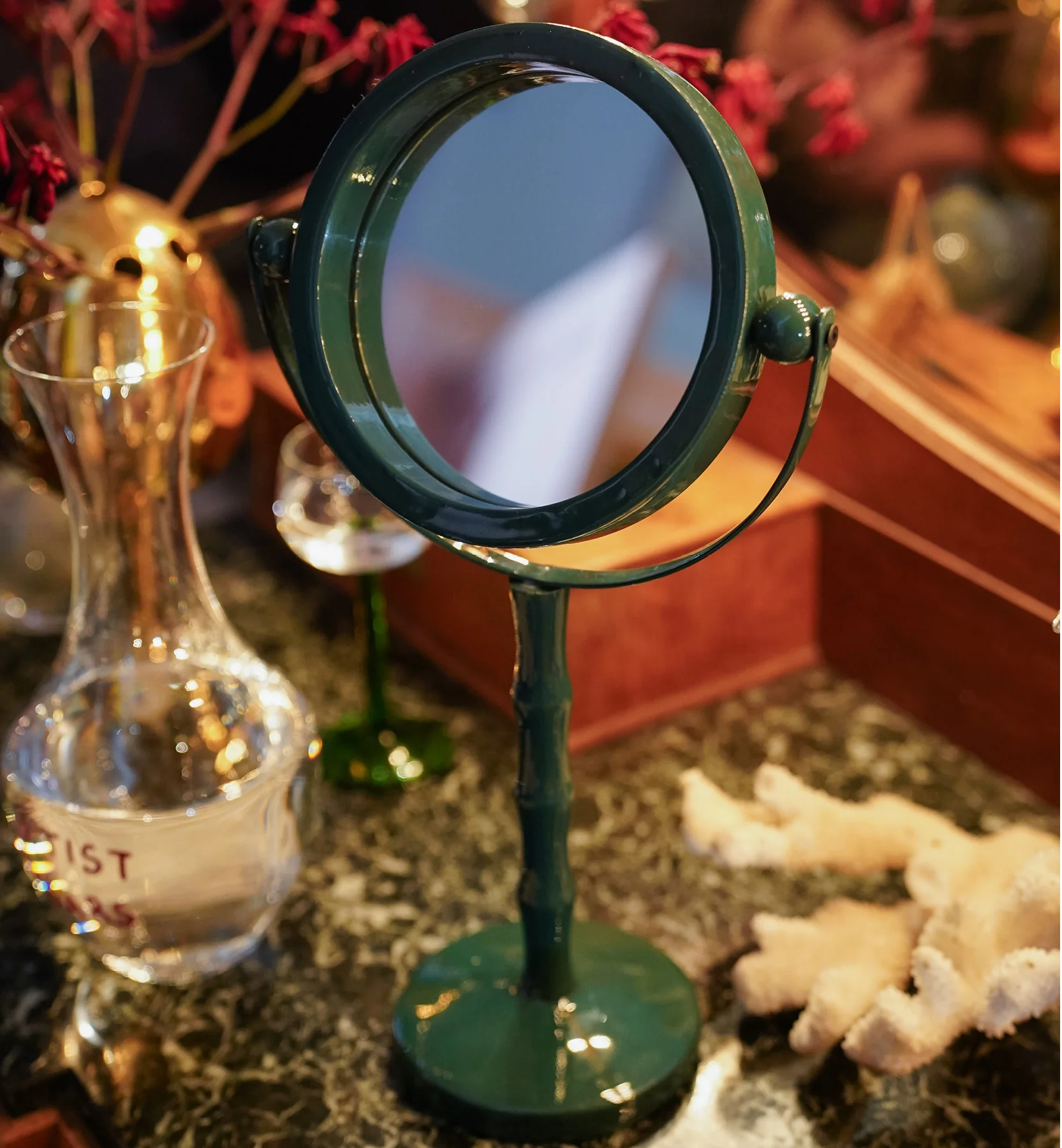 Bamboo Standing Mirror