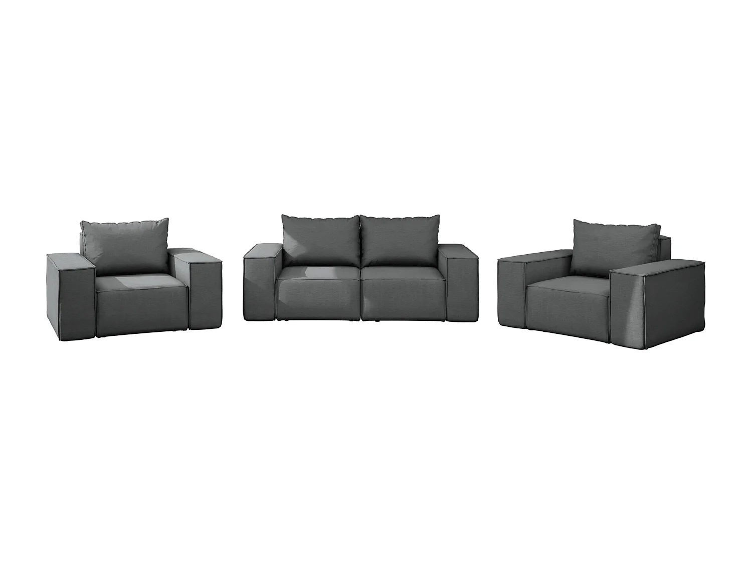 Ensemble de jardin Garden, 2+1+1, gris (23)