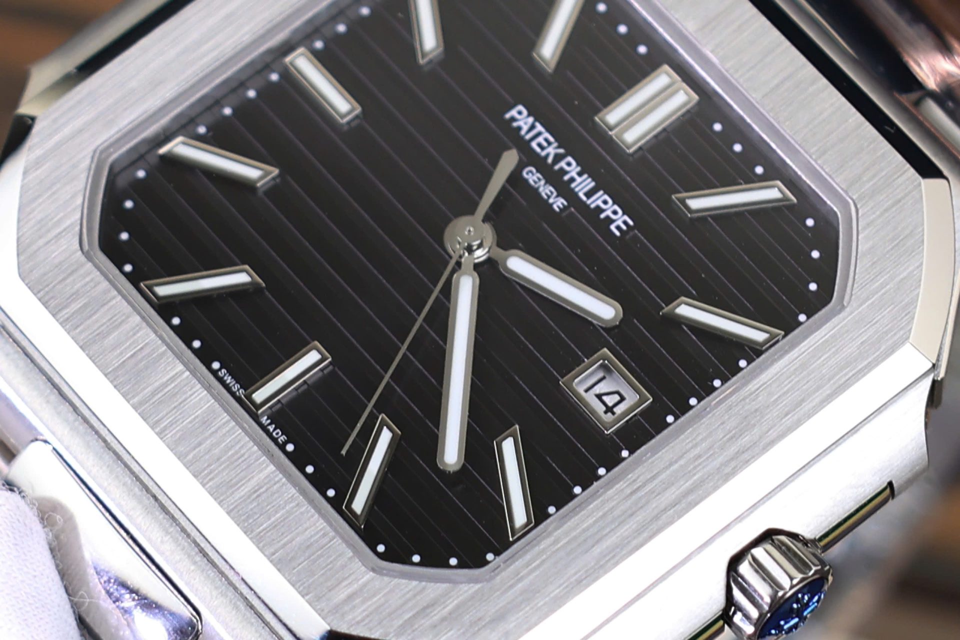Patek Philippe Cubitus 5821 Replica Watches Black Dial Stainless Steel TW Factory 45mm - Top club