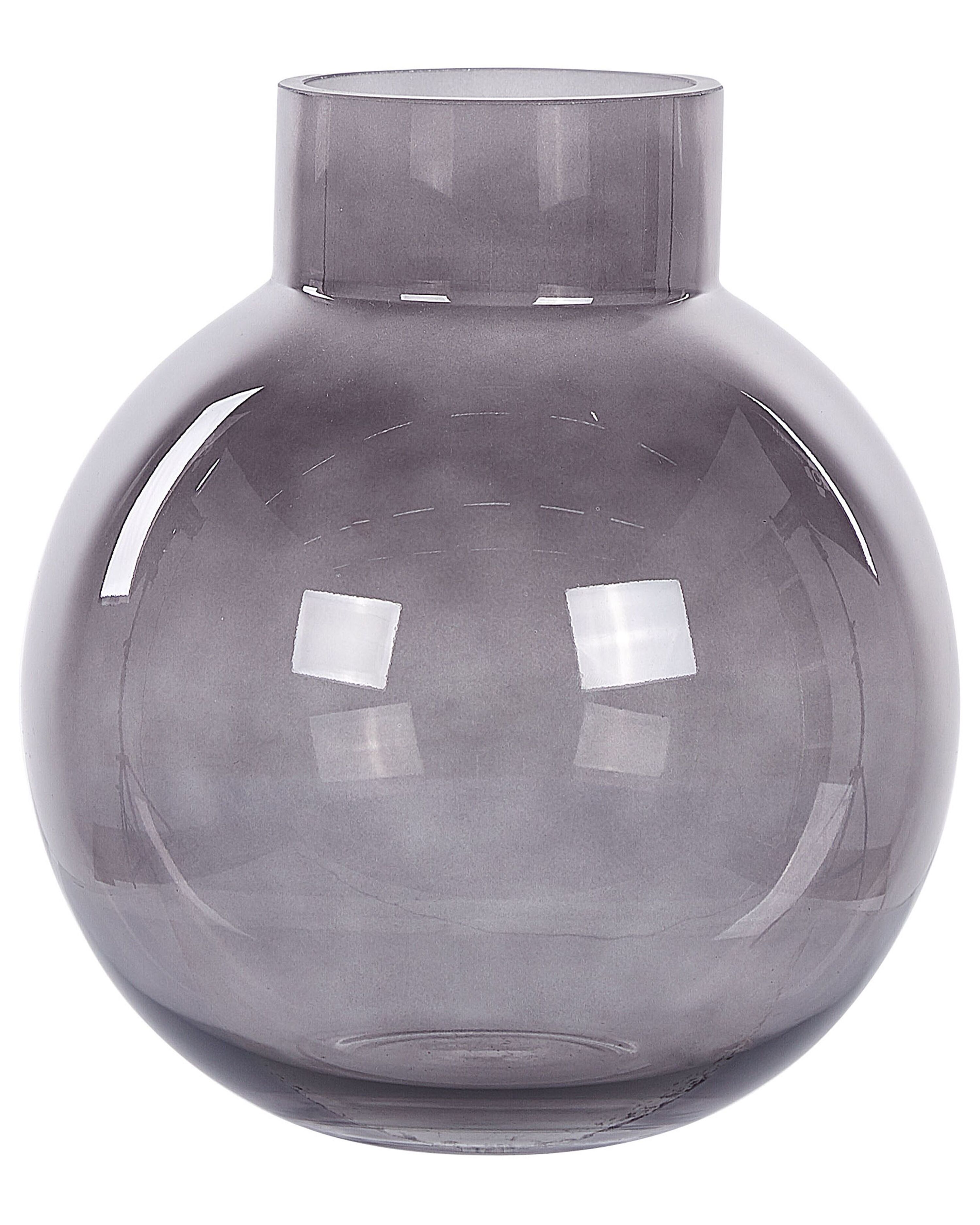 Flower Vase POLYDROSOS Glass 22 cm Grey