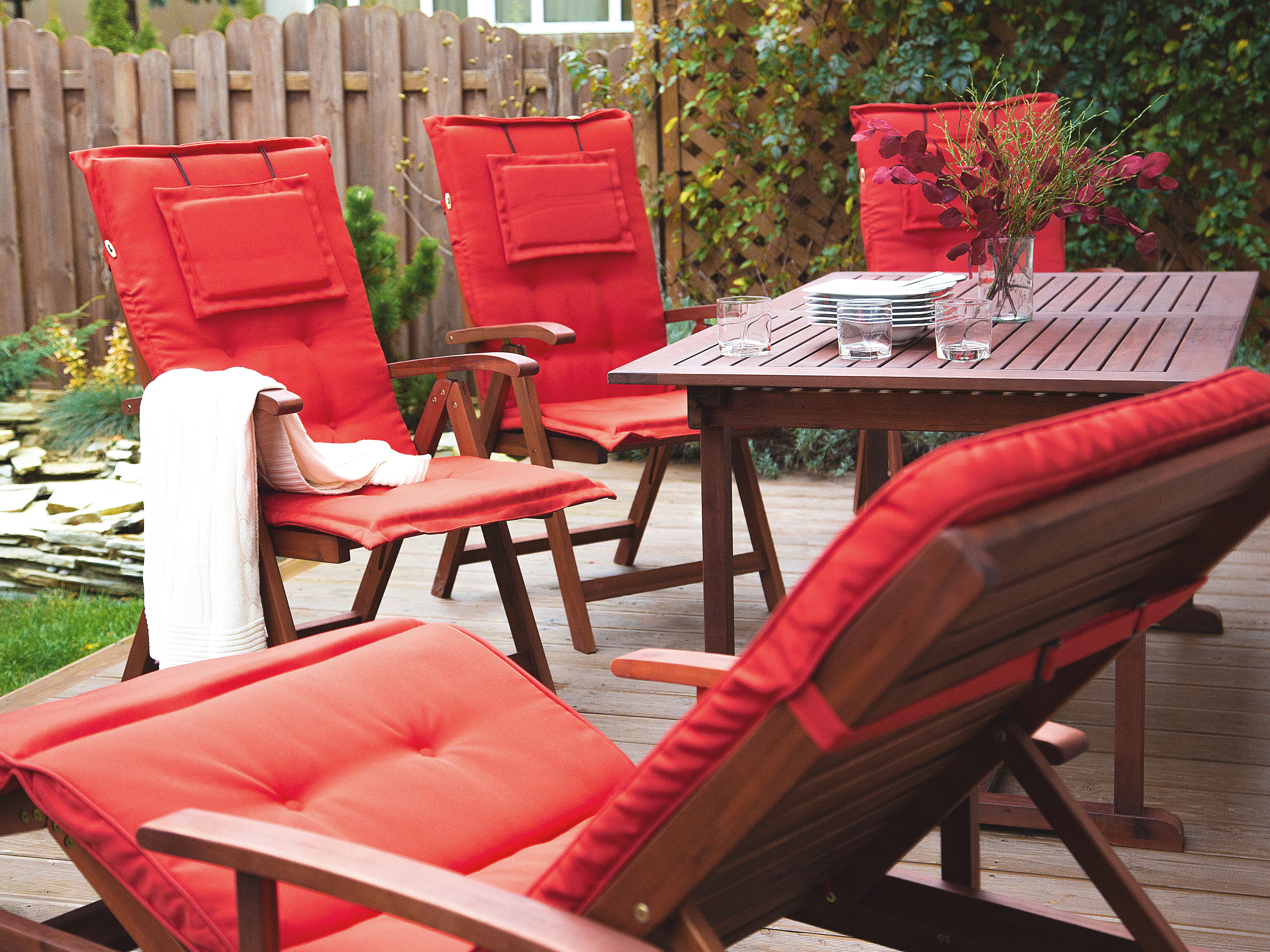 Back/Seat Cushion TOSCANA 50 x 70 cm Red