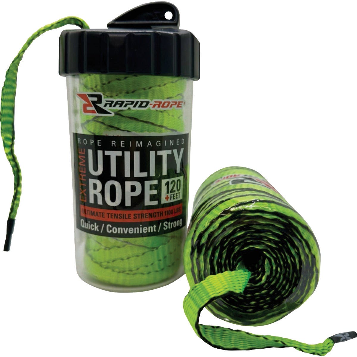 Rapid Rope 120 Ft. 1100 Lb. Tensile Strength Neon Green Utility Rope