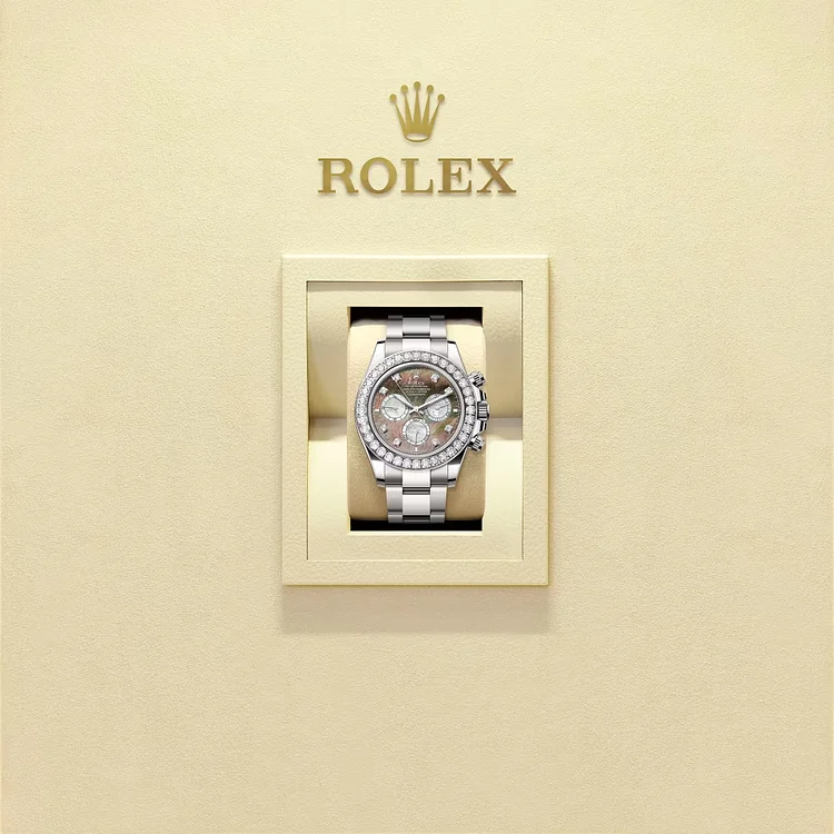 Rolex Cosmograph Daytona Oyster, 40 mm, white gold and diamondsReference 126579RBR(1:1 replica) - Elite Watch Atelier
