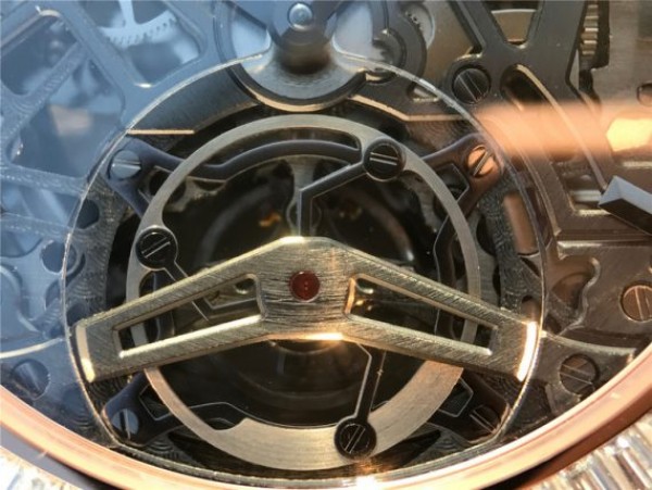 Replica Hublot Classic Fusion Tourbillon 42mm TF RG Skeleton Dial Black Gummy Strap A23J - Top club