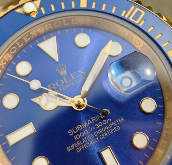 Replica Rolex Submariner 116613 LB Noob YG Wrapped Blue Dial YG Wrapped Bracelet Eta2836 - Top club