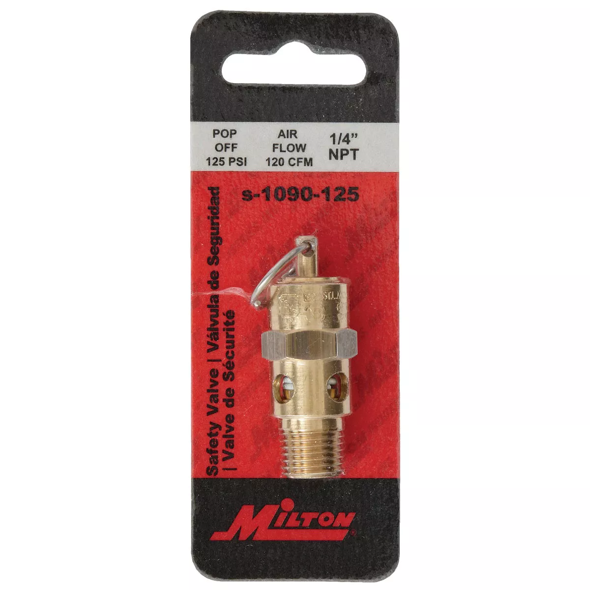 Milton 1/4 In. MNPT 125 psi Safety Valve