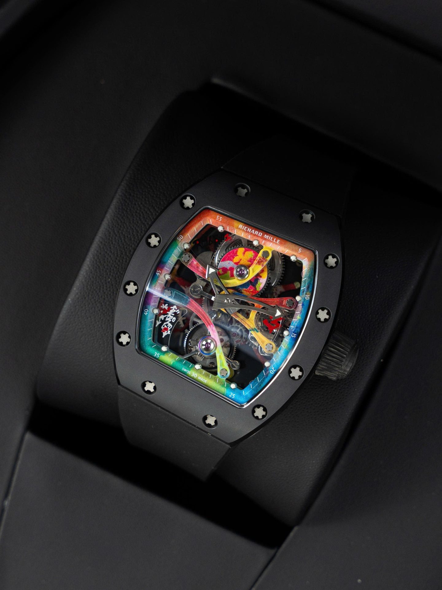 Richard Mille RM68-01 Cyril Kongo Imitation Watches Black Ceramic Rubber Strap 45mm - Top club