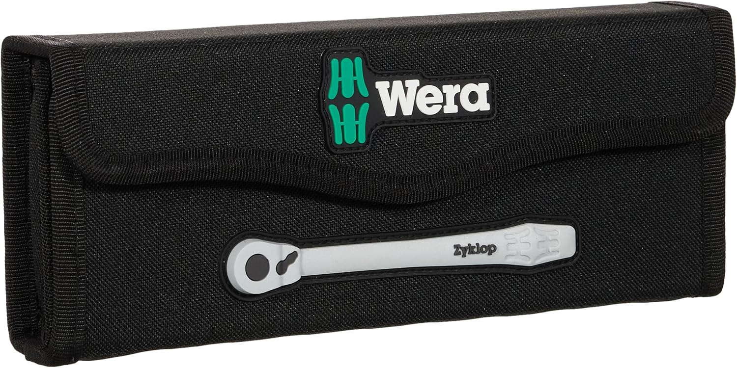 WERA 05004048001 8100 SB 8 Zyklop Metric Metal Ratchet Set with Switch Lever, 29 Piece, 3/8