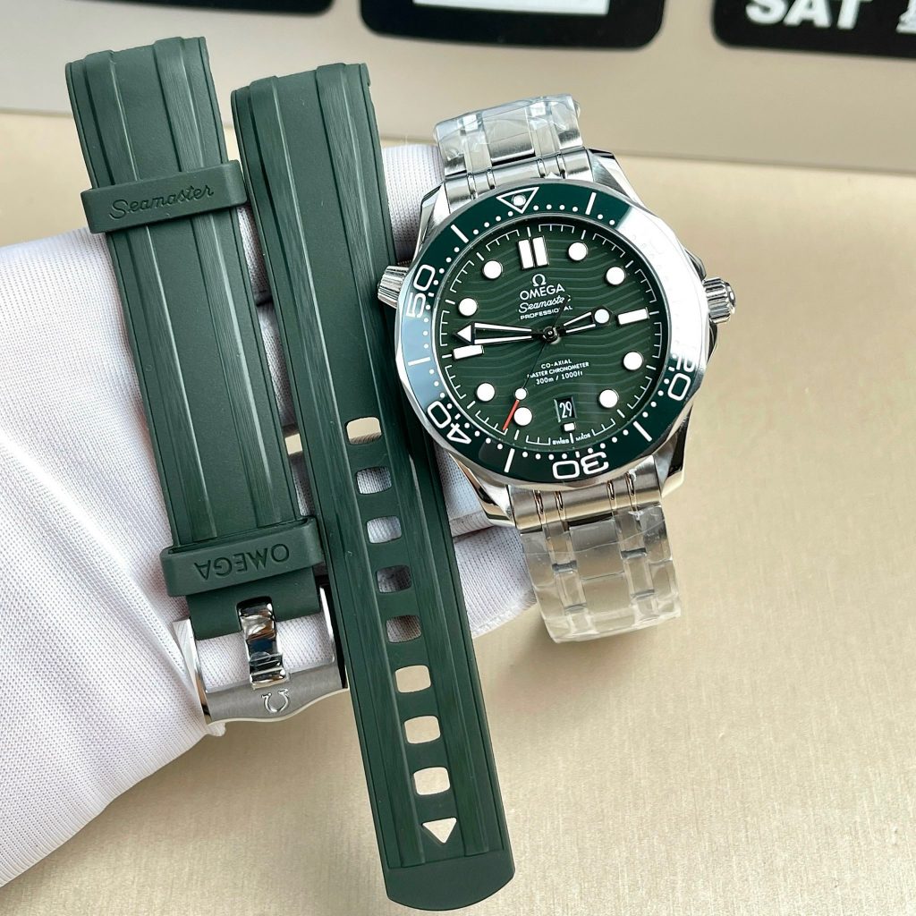 Omega Replica 11 Watch Seamaster Green Face Diver 300M Factory VS 42mm - Top club