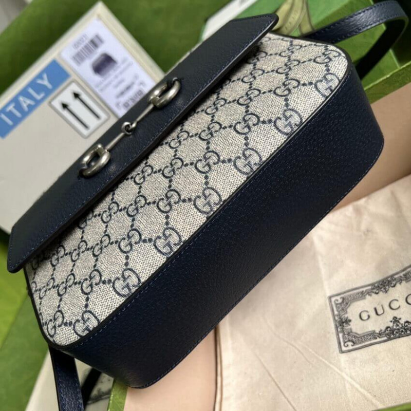 Replica Gucci Horsebit 1955 Small Bag In Blue 6454541:1High-quality replica