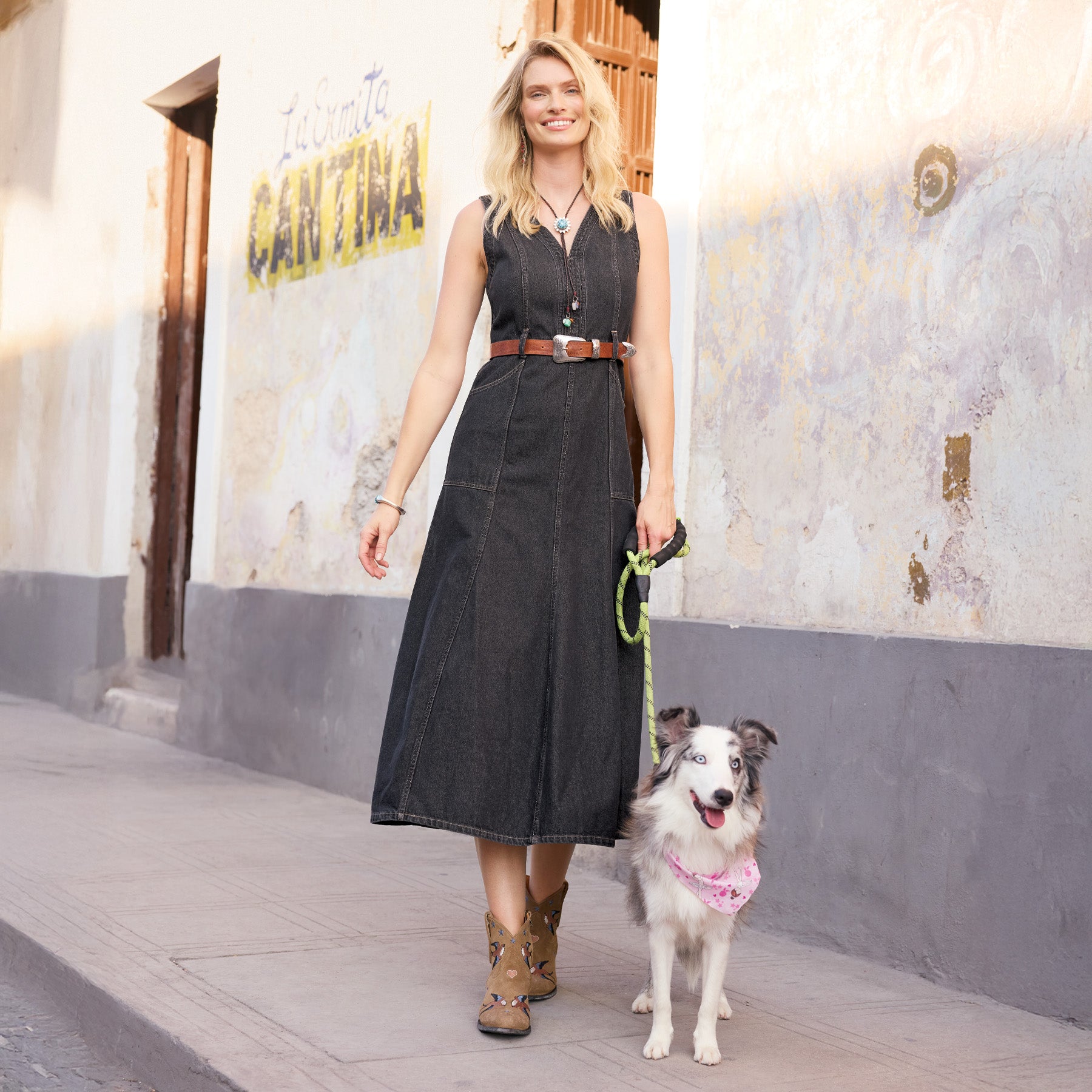 Poppy Denim Dress - Sundance Clothing