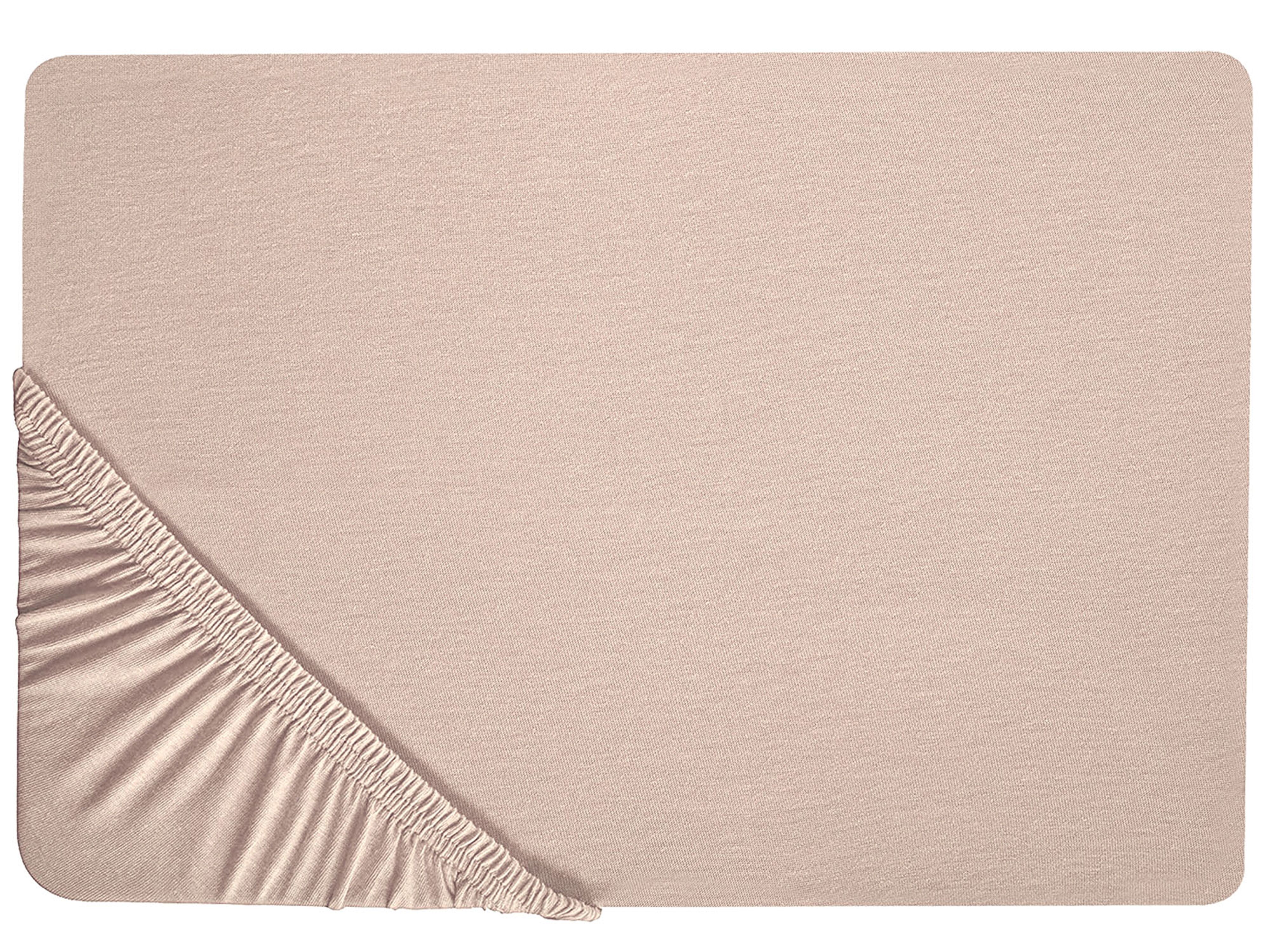 Fitted Sheet HOFUF Cotton 90 x 200 cm Beige