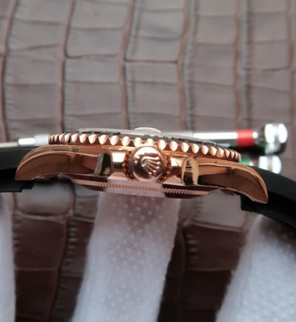 Replica Rolex Yacht-Master 116655 Noob Black Ceramic Bezel Rubber Strap A2836 - Top club