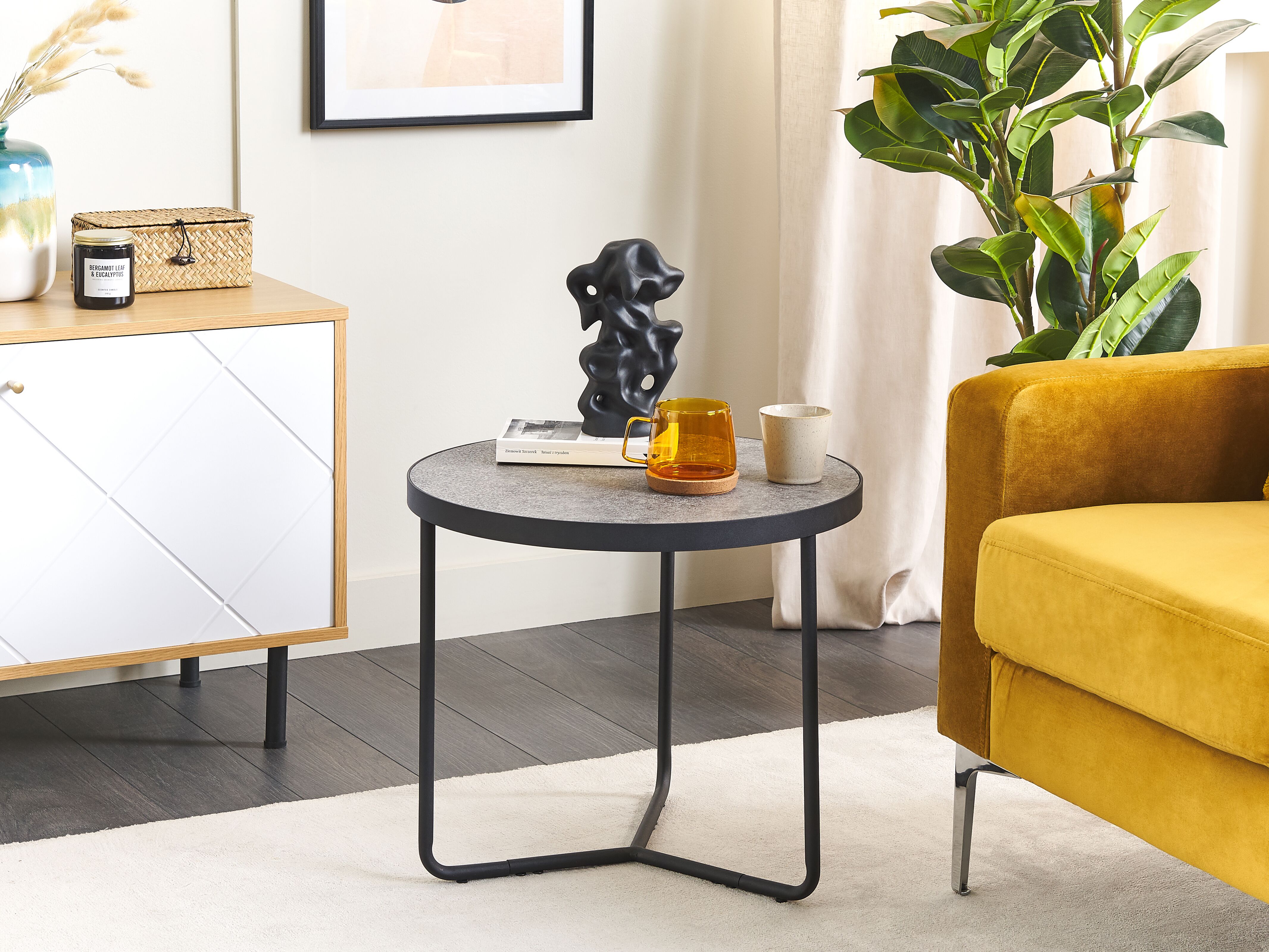 Side Table MELODY Grey Concrete Effect