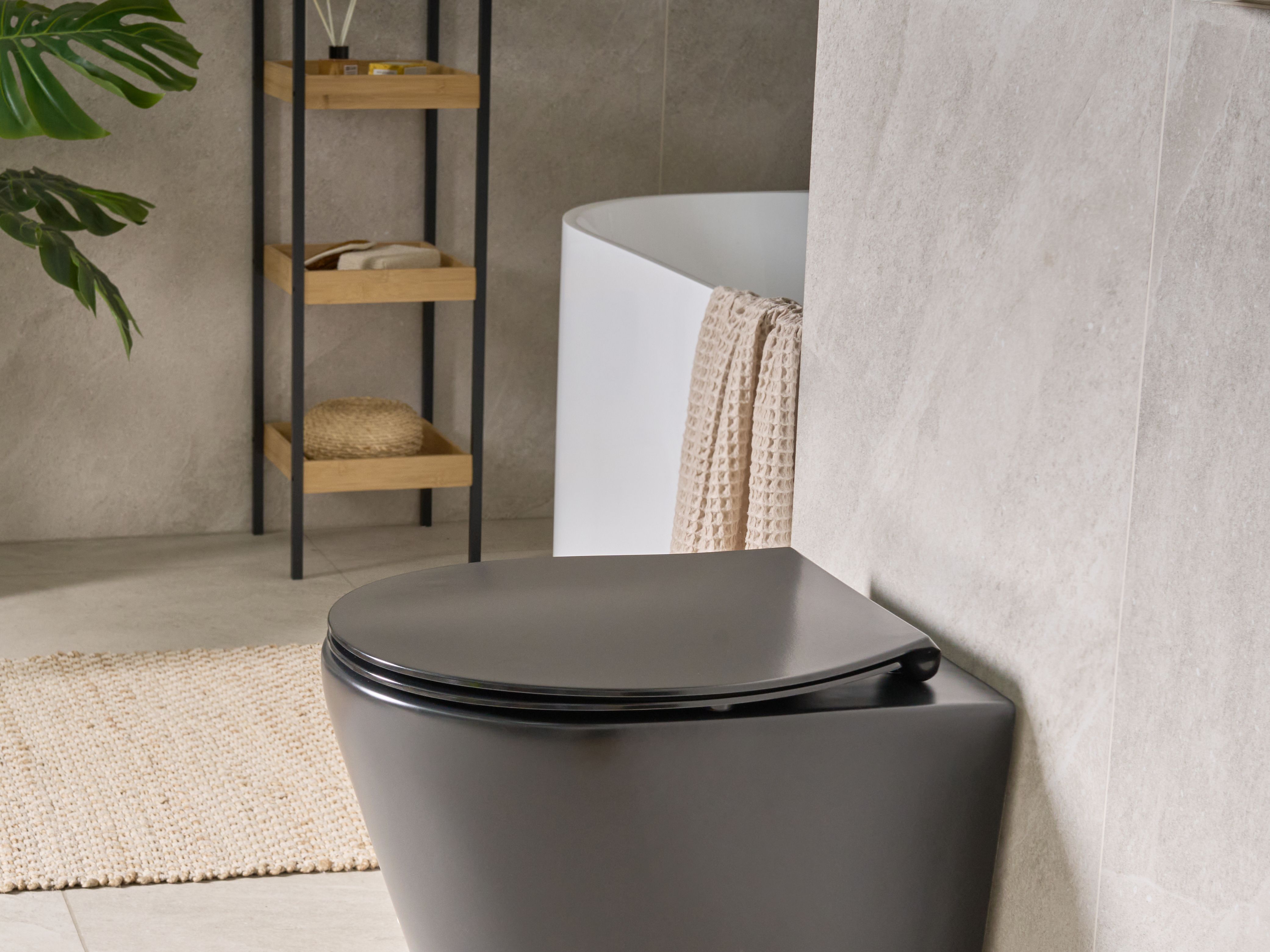 Toilet Seat PUTUMAYO Slim Soft Close Duroplast Black