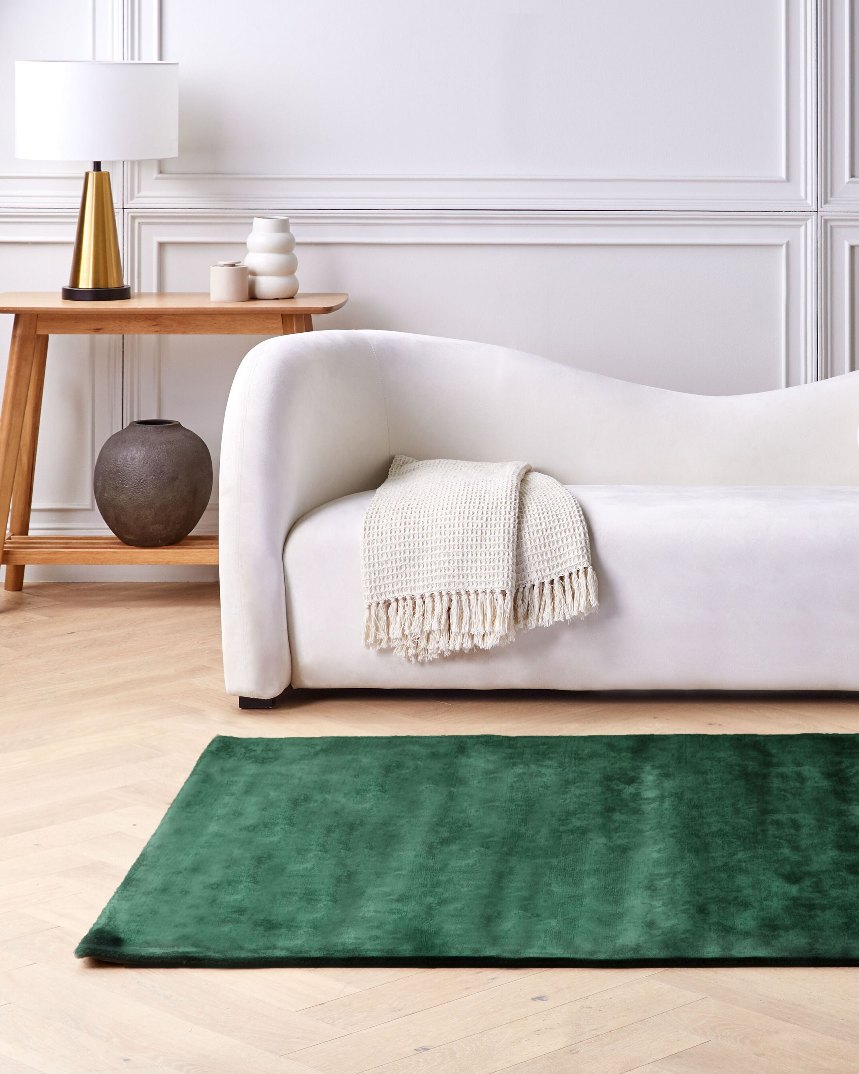 Rug GESI II Dark Green 140 x 200 cm Viscose