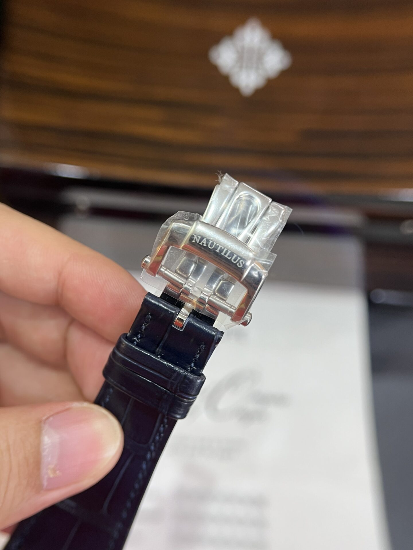 Patek Philippe Nautilus 5726G Replica Watch Blue Leather Strap GRF 40.5mm - Top club