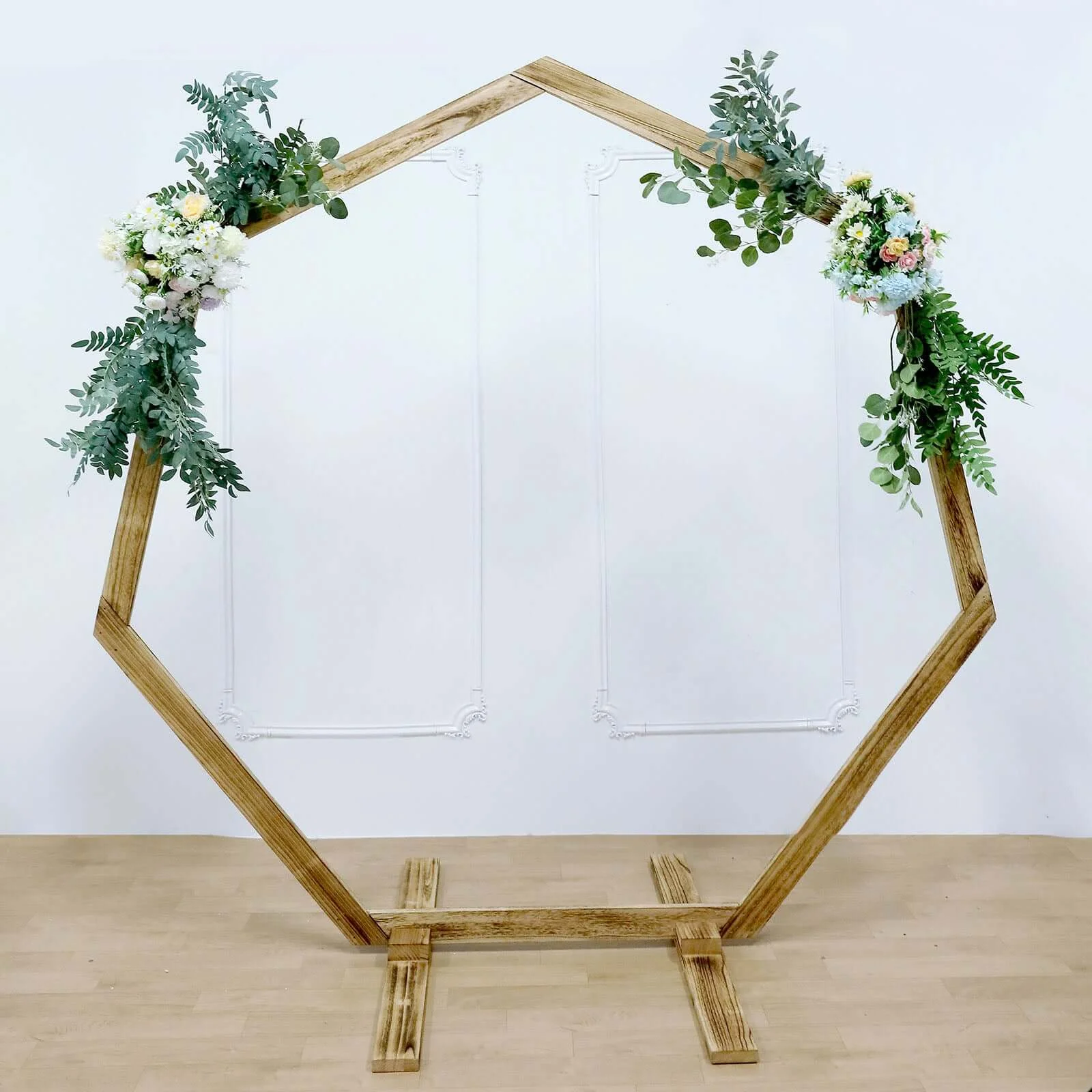 Efavormart 7FT Rustic Square Wedding Arch Wooden Backdrop Stand, Wedding Ceremony Arch - Brown - Image 53