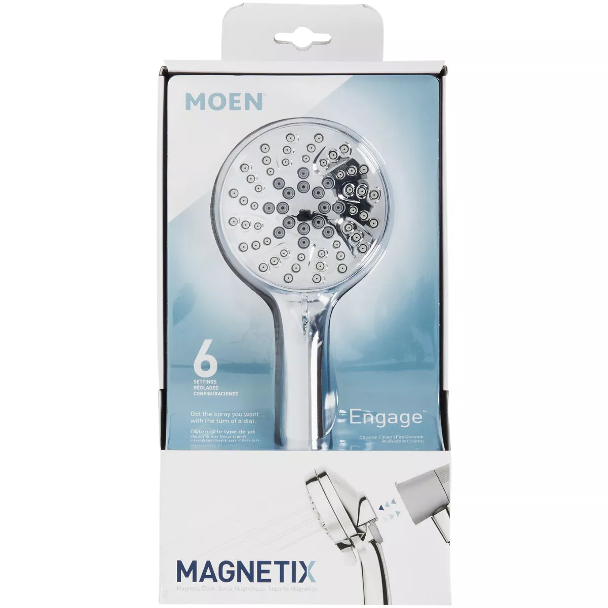 Moen Engage 6-Spray 1.75 GPM Handheld Shower Head with Magnetix, Chrome