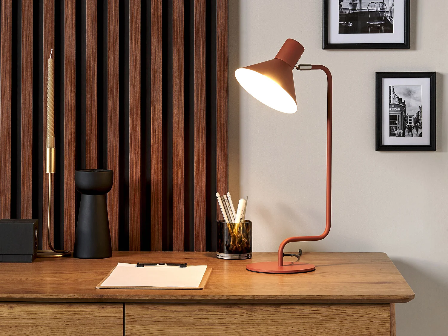 Lampe de bureau RIMAVA Réglable Métal Orange