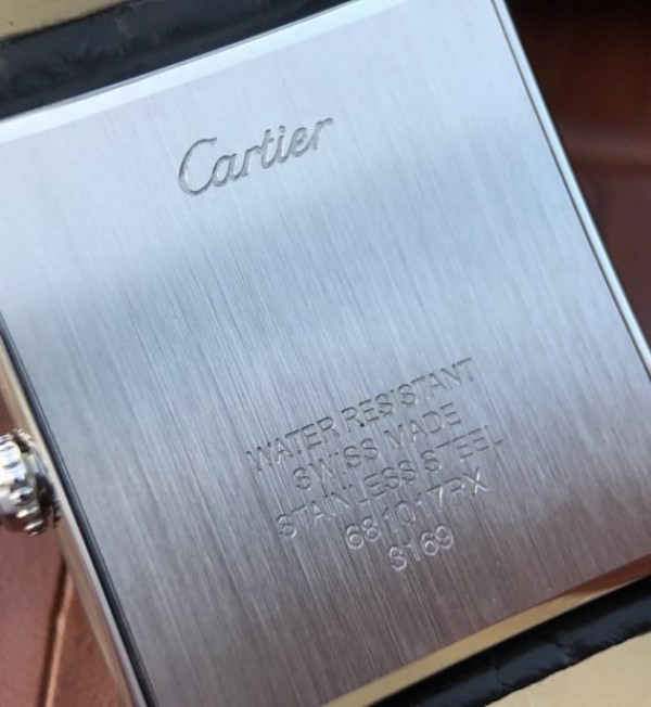 Replica Cartier Tank Solo SS White Dial Black Leather Strap Ronda Quartz - Top club