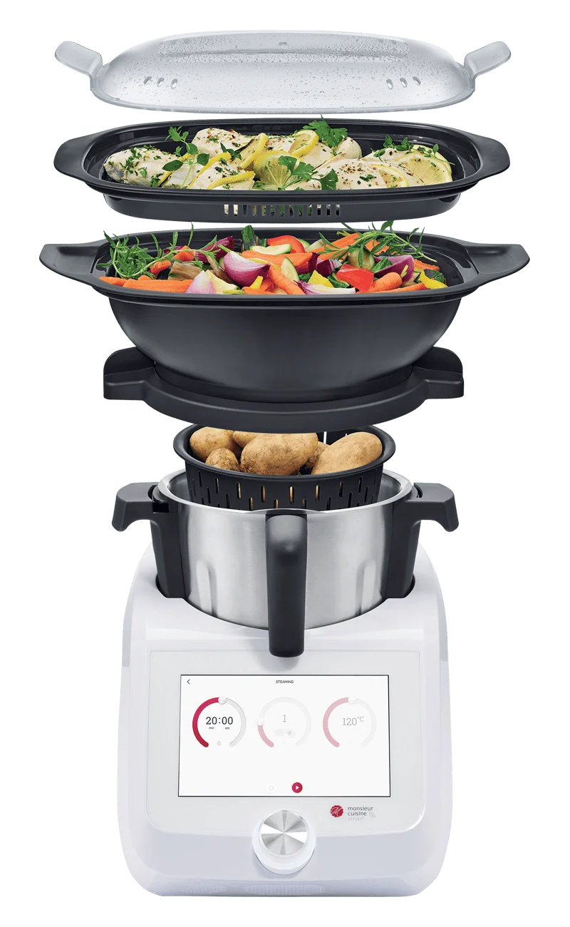 Monsieur Cuisine Smart : cuisson vapeur, légumes et viande.