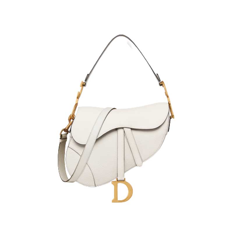 Saddle Bag With Strap Latte Grained Calfskin – DB0701:1High-quality replica