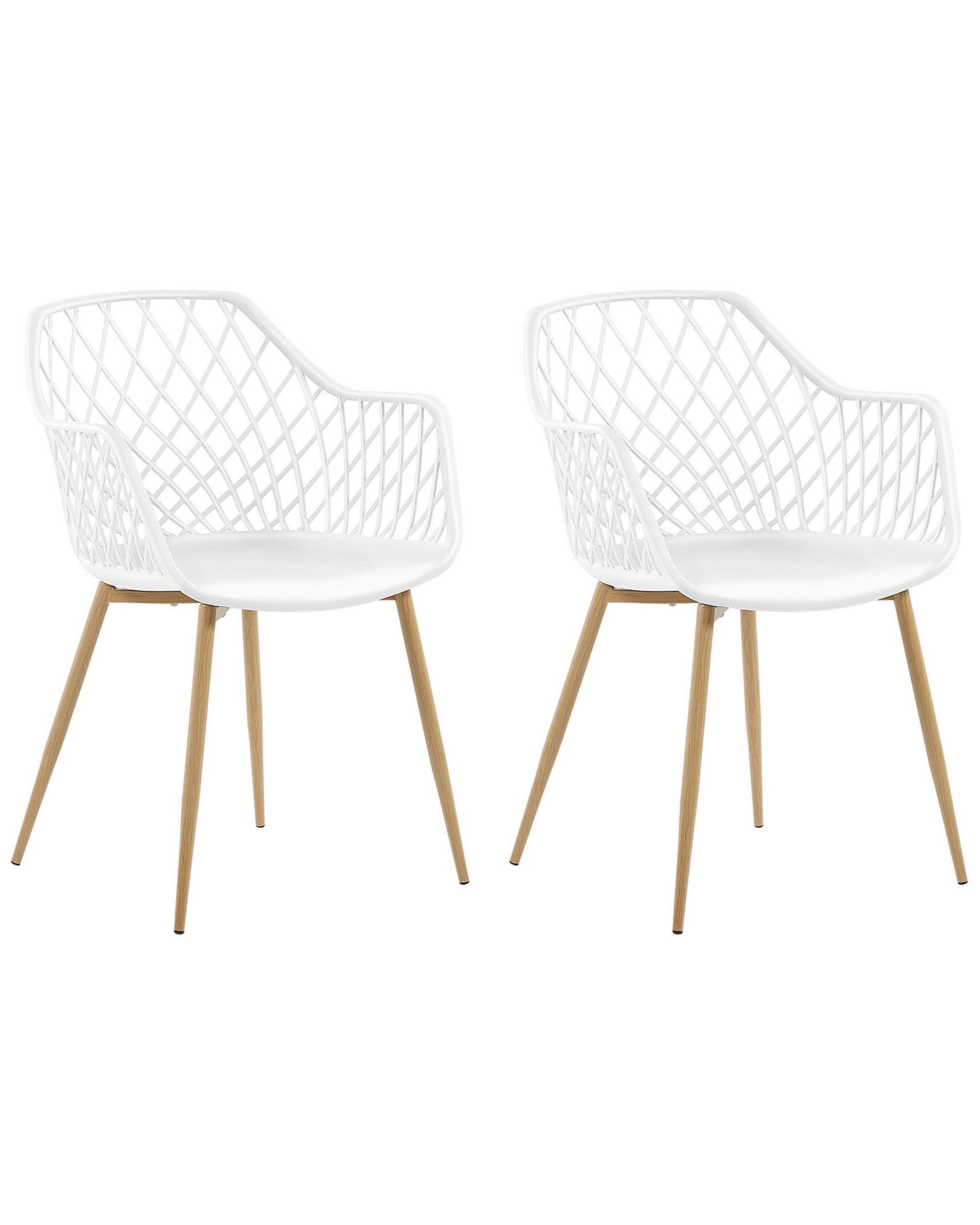 Set of 2 Dining Chairs NASHUA White