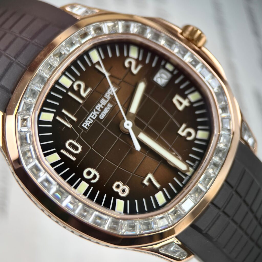 Patek Philippe Aquanaut 5167R Replica Watch Gold Wrapped Moissanite 40mm - Top club