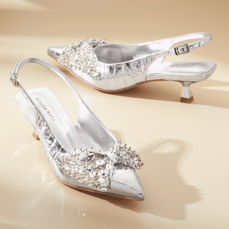 Azalea Wang Euphemie Slingback - MIDNIGHT VELVET CATALOG