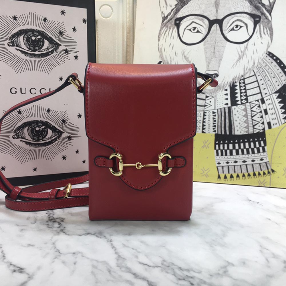 Replica Gucci Horsebit 1955 Mini Bag 625615 Blk/Red/Brown1:1High-quality replica