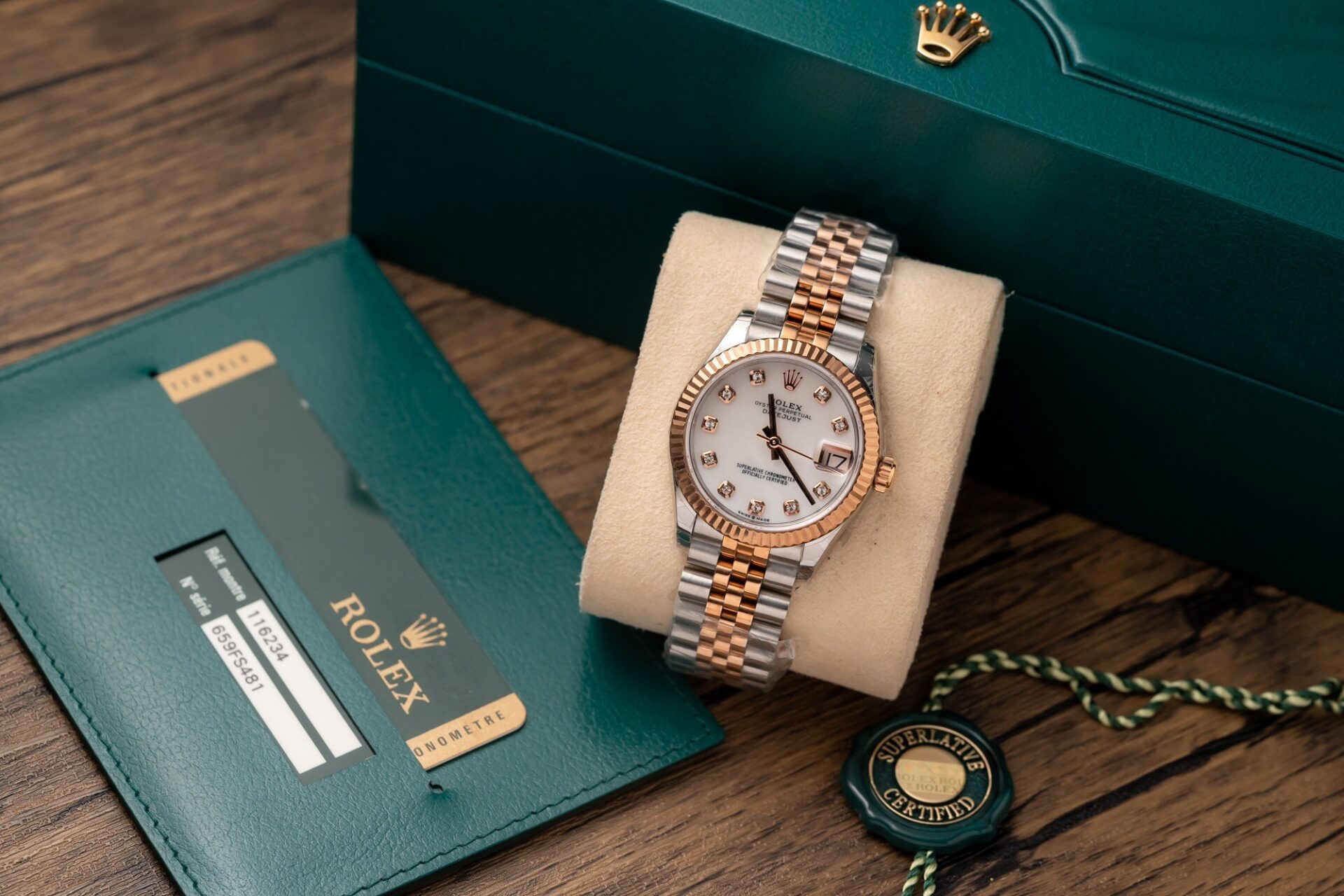 Rolex DateJust Replica Watch Demi Rose Gold 31mm - Elite Watch Atelier