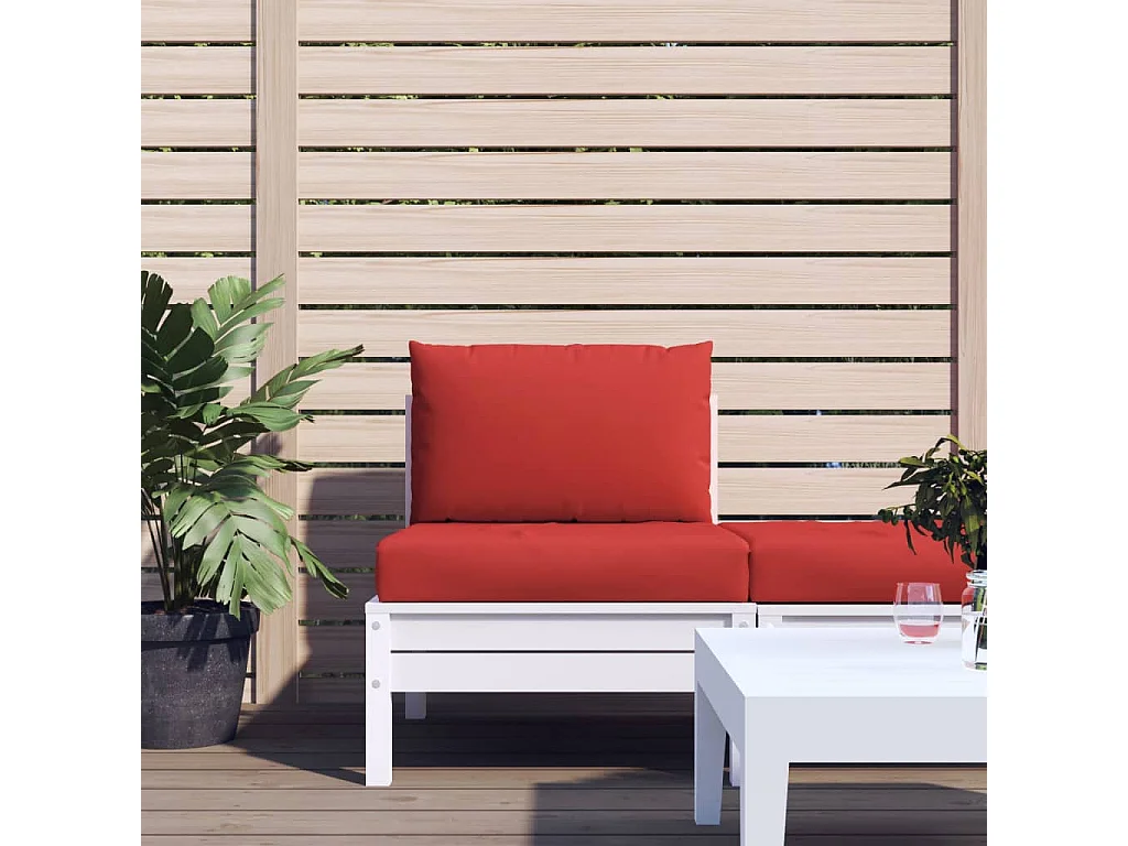 Coussins de palette lot de 2 rouge tissu oxford