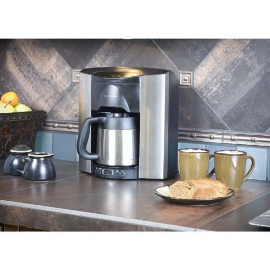 Brew Express, 10-Cup Black Stainless Steel Espresso Machine