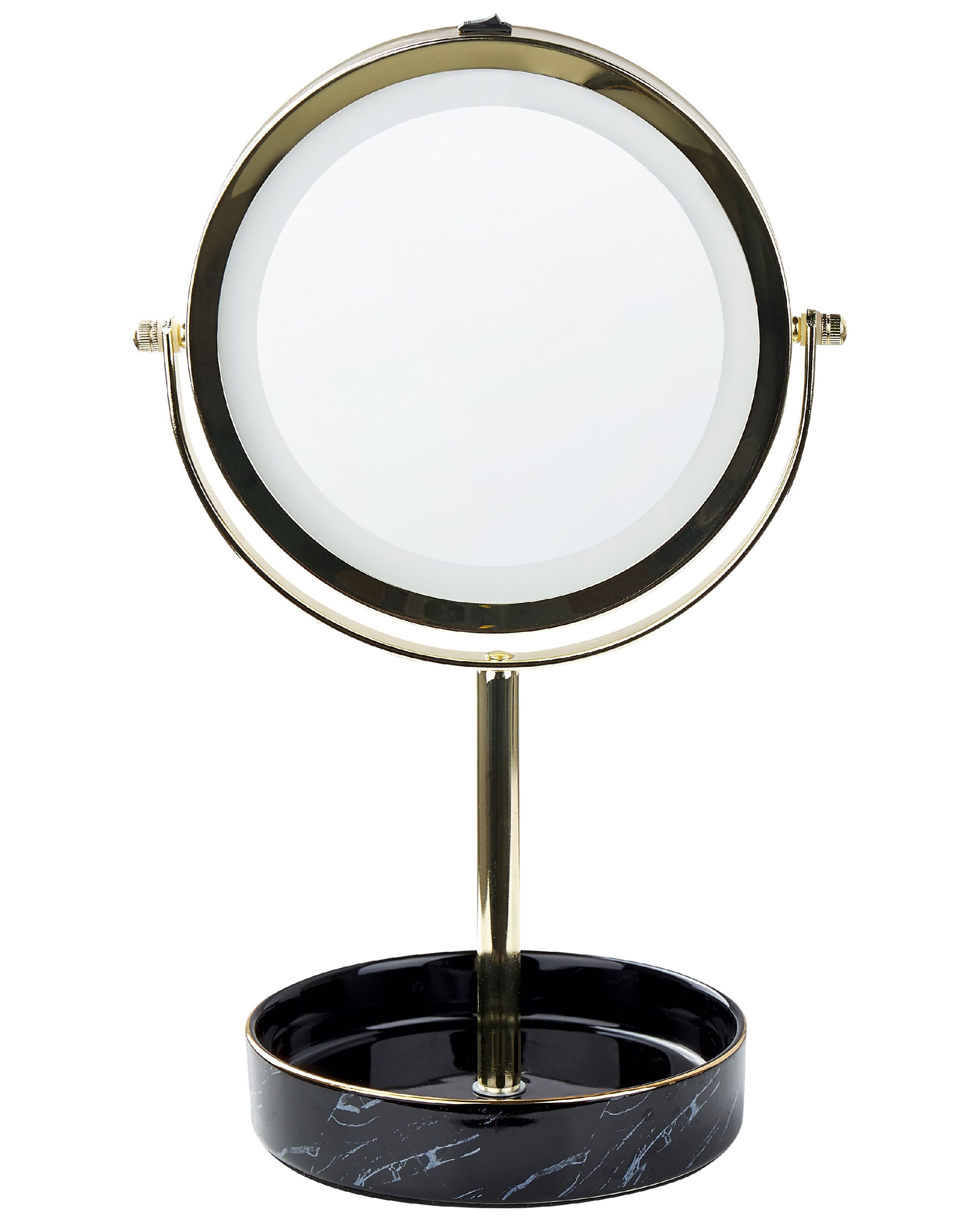 Makeup Mirror LED SAVOIE Black/ Gold