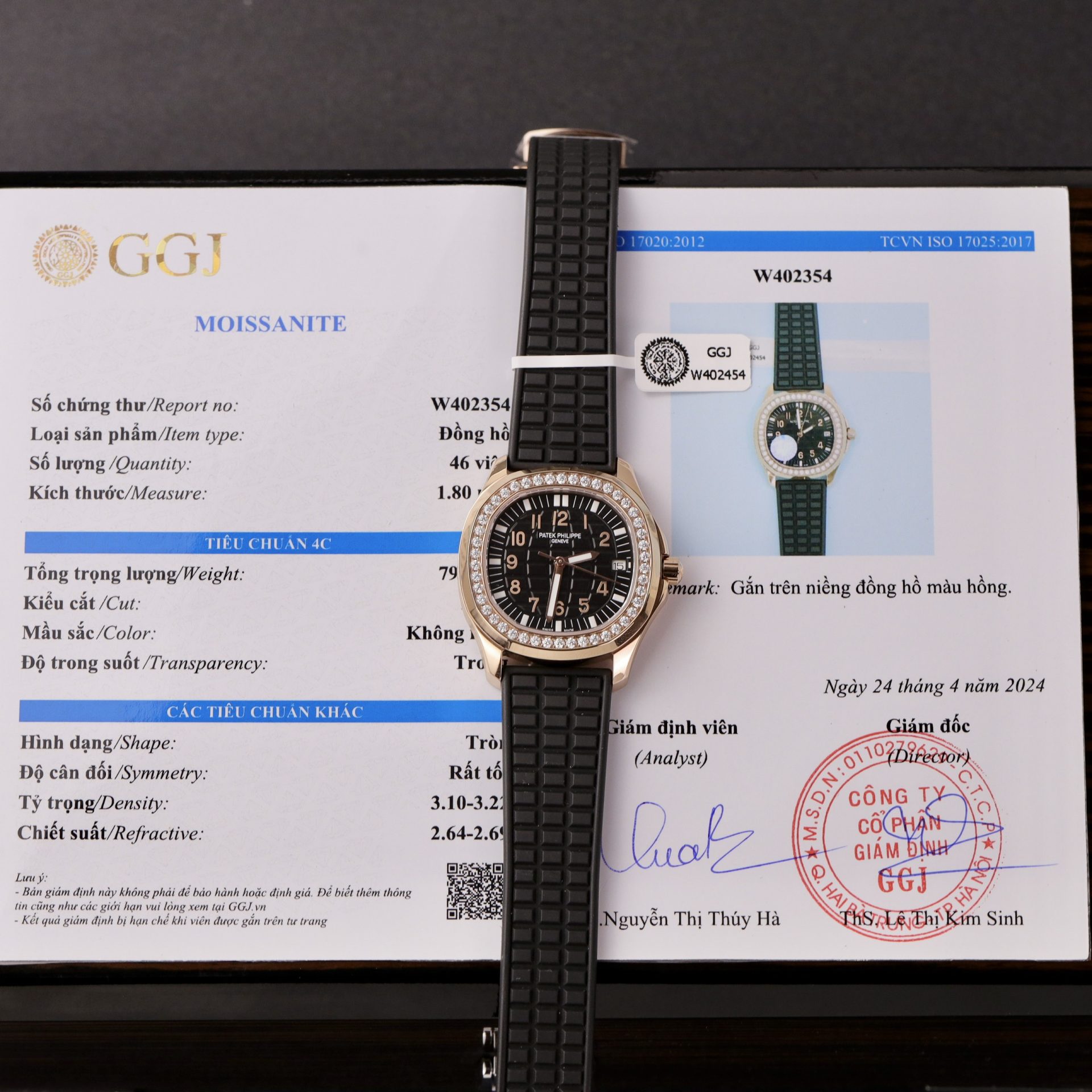 Patek Philippe Replica 1:1 Watch Aquanaut 5067 Moissanite Diamond Rose Gold Plated 35.6mm - Top club