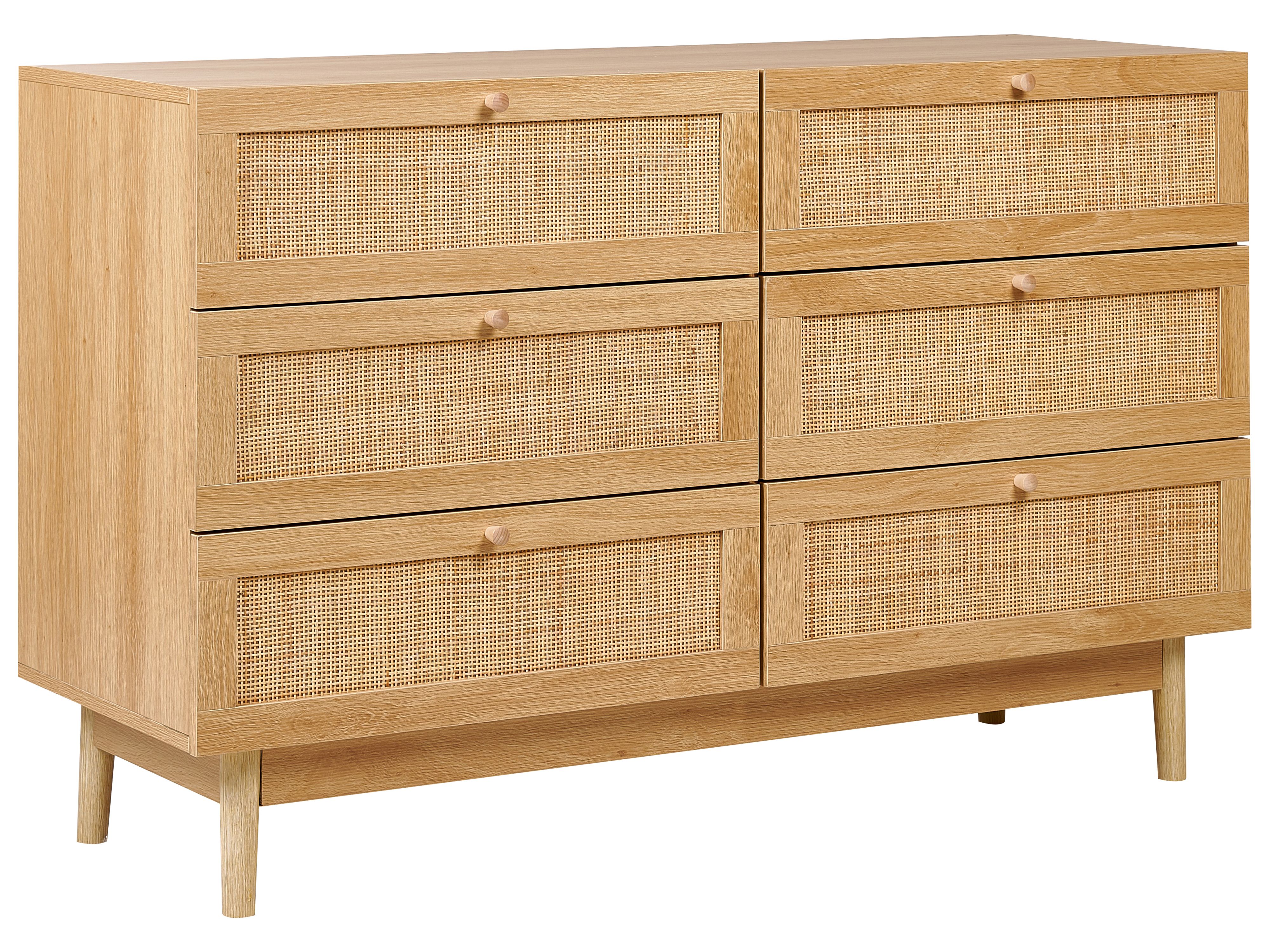 6 Drawer Chest NIVO Light Brown